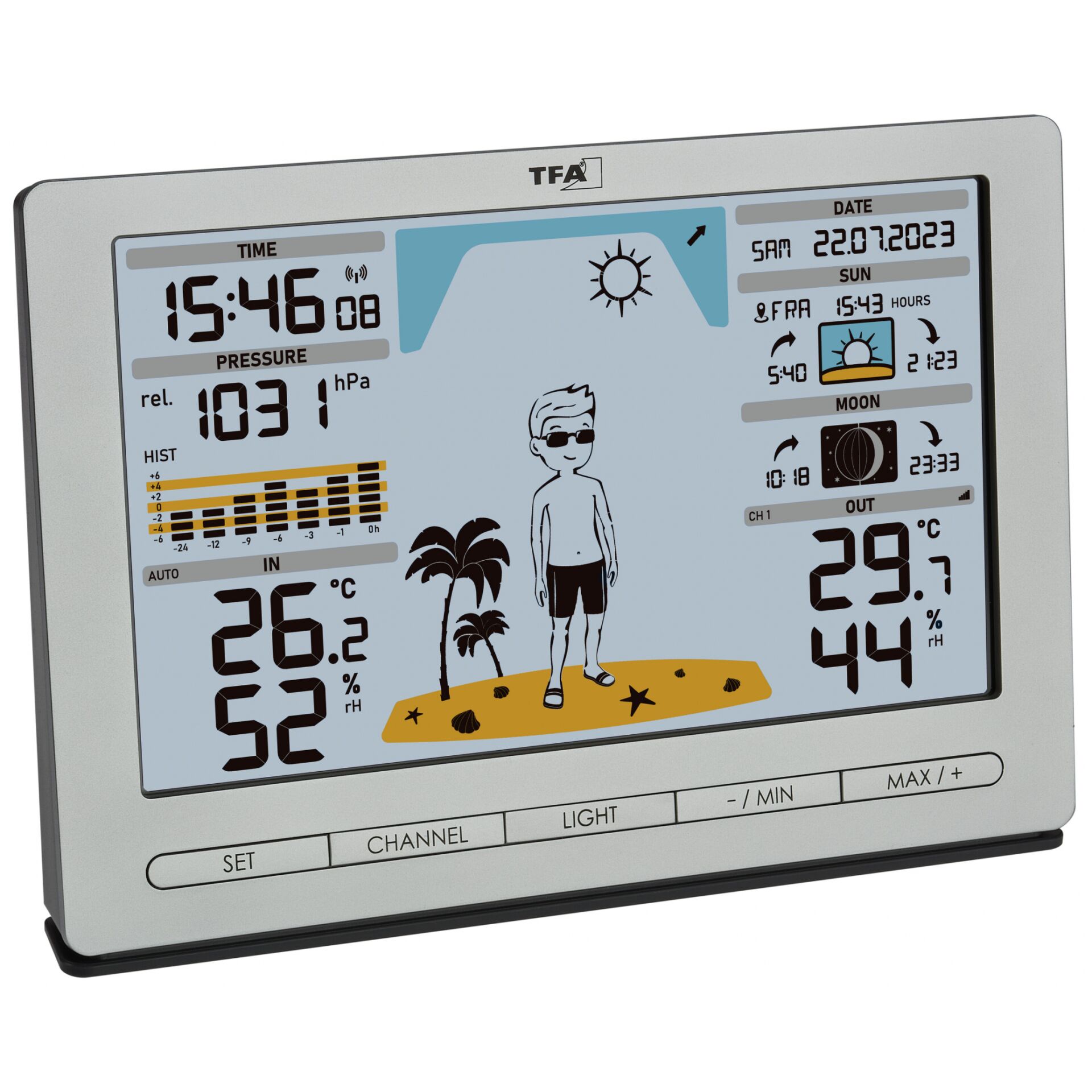 TFA 35 1097 54 silber METEO JACK Funk Wetterstation Wetterstationen