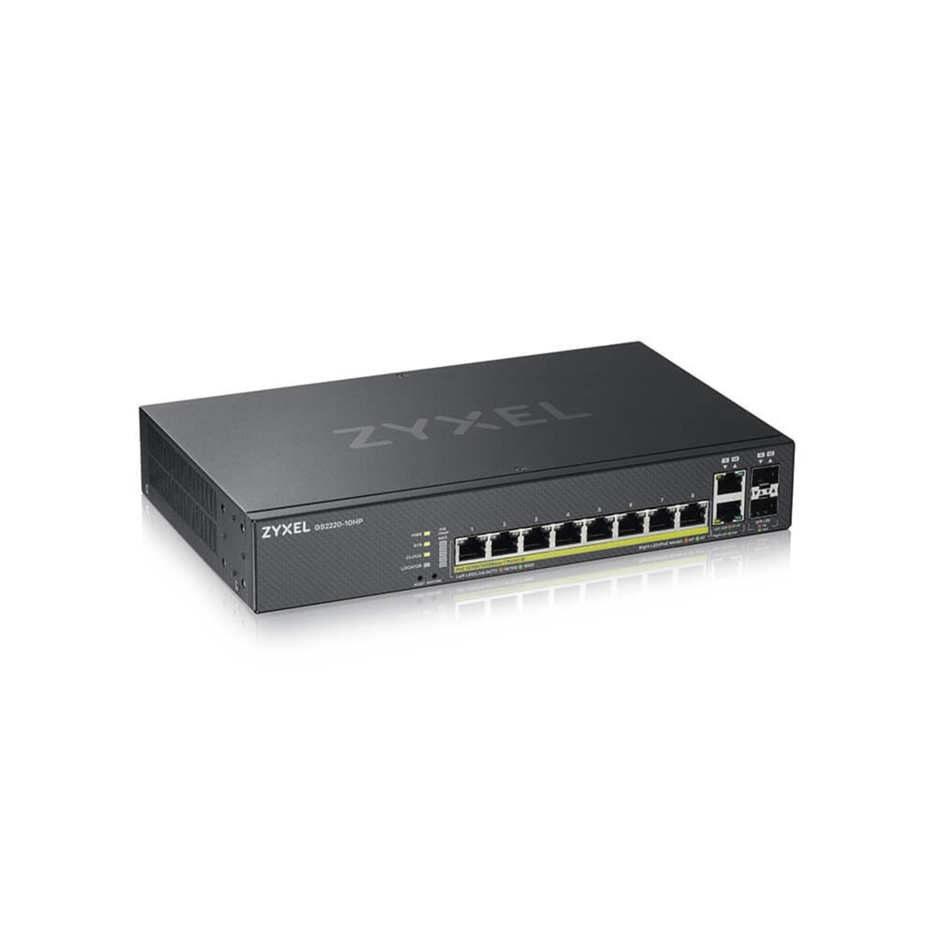 Zyxel GS2220 10HP EU0101F Netzwerk Switch Managed L2 Gigabit Ethernet  10 100 1000  Power over Ethernet  PoE  Schwarz Switches
