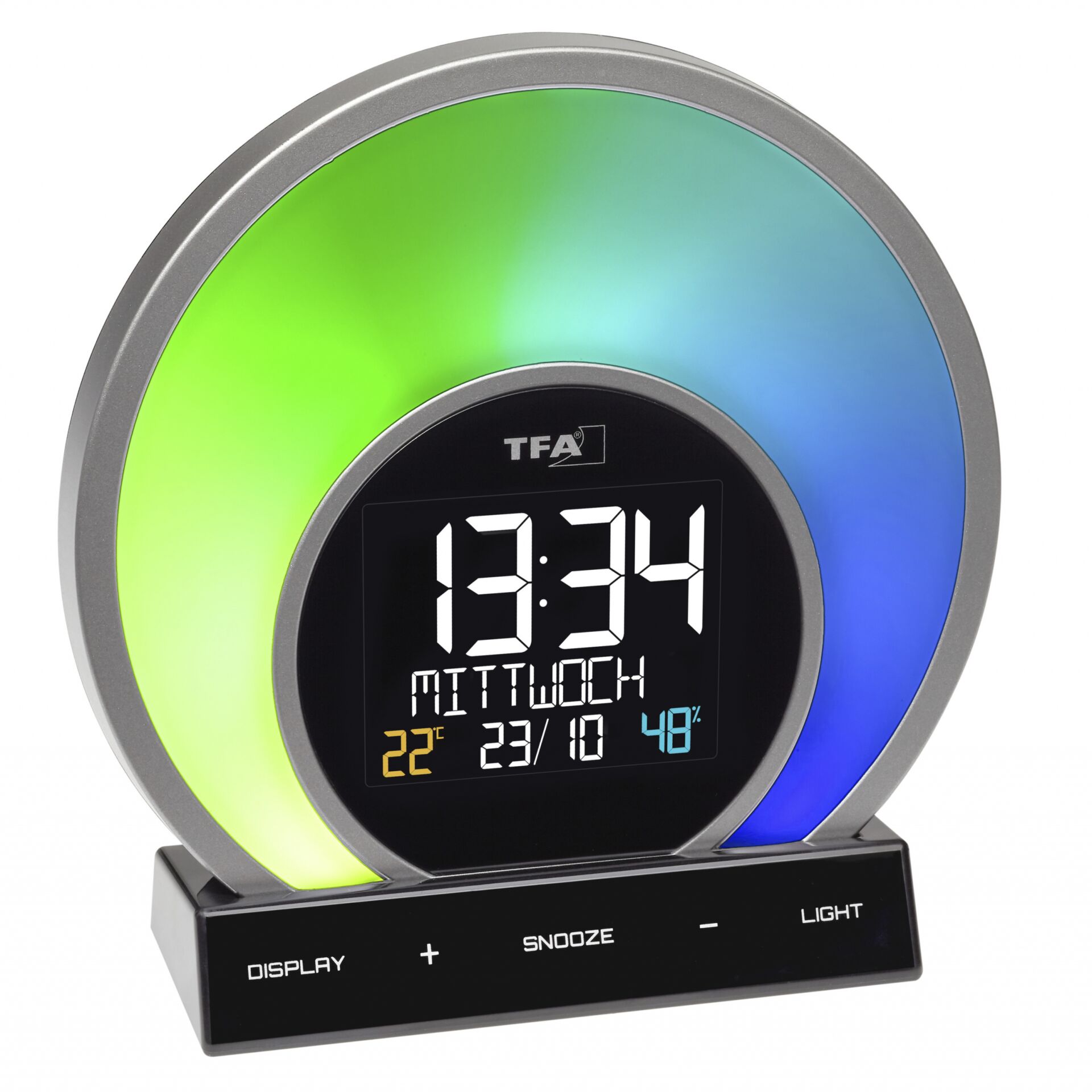 TFA Dostmann TFA 60 2026 01 SOLUNA Lichtwecker m Farbwechsel Uhren