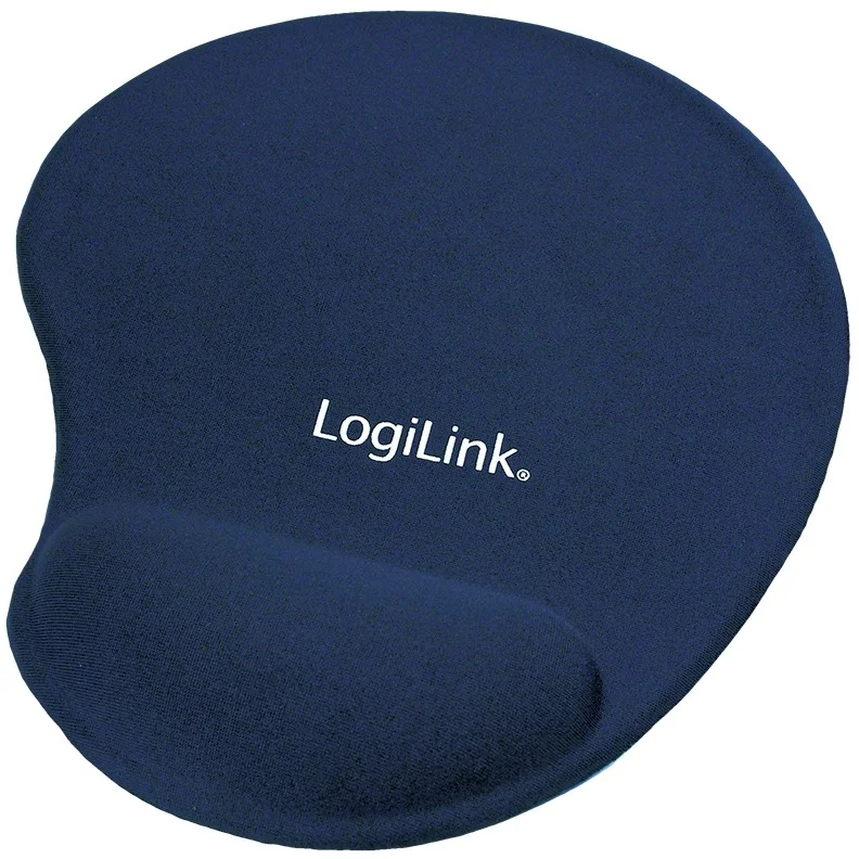 LogiLink Mauspad mit Silikongel Handballenauflage Blau Tastaturen & Maeuse