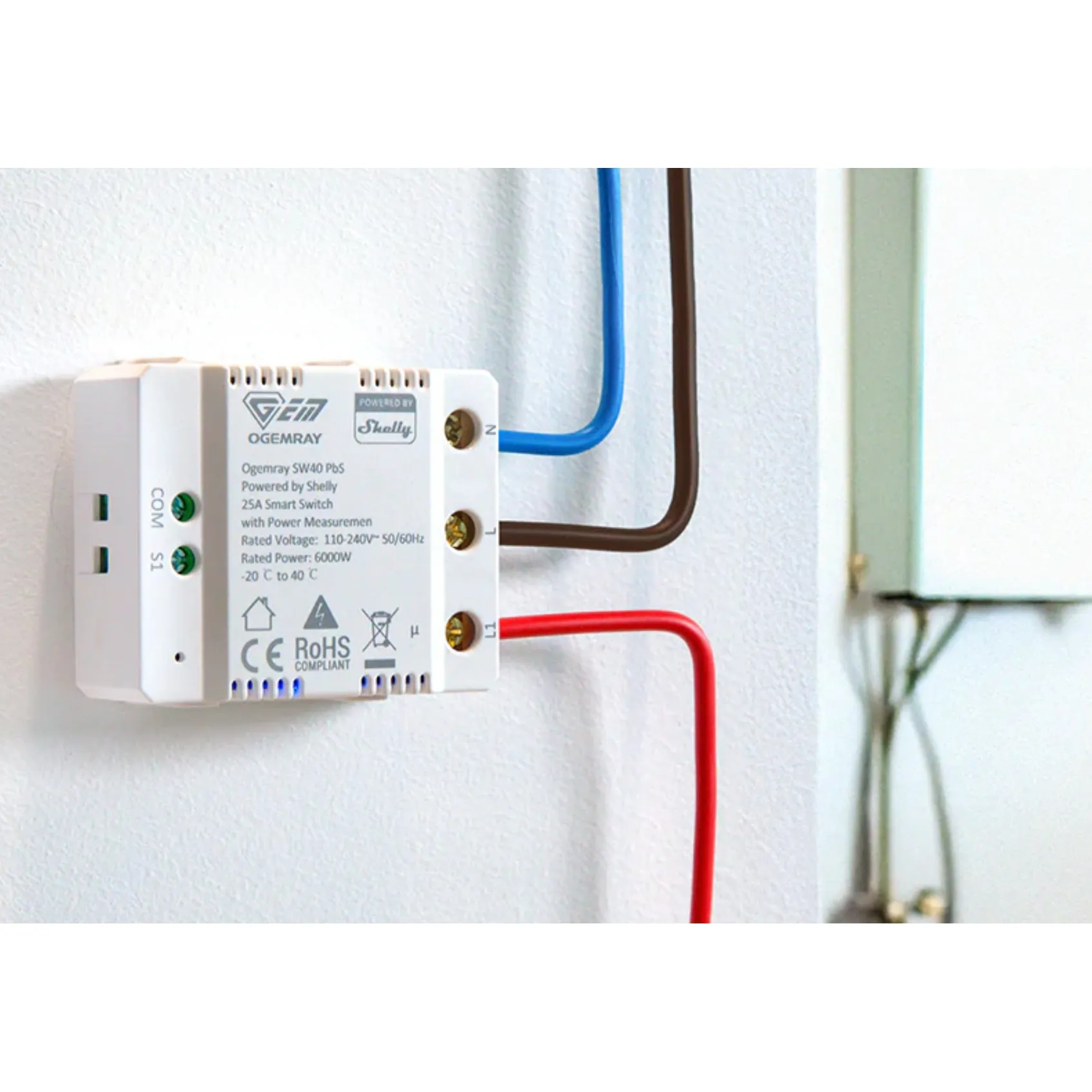 Shelly Plug   Play ZollPbS Ogemray Smart Relay 25AZoll Grossgeraete Relais max 25A Messfunktion WLAN Lan BT Smart Home Zubehoer