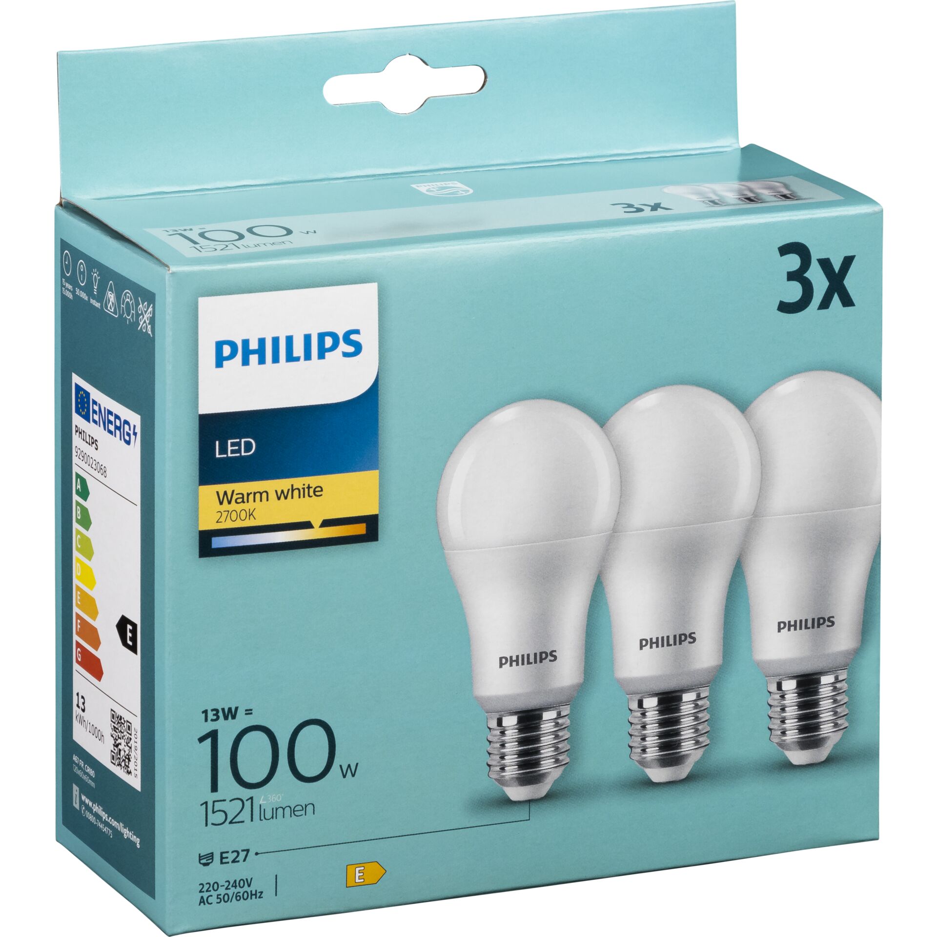 Philips Lampe 100W A67 E27 x3 Beleuchtung