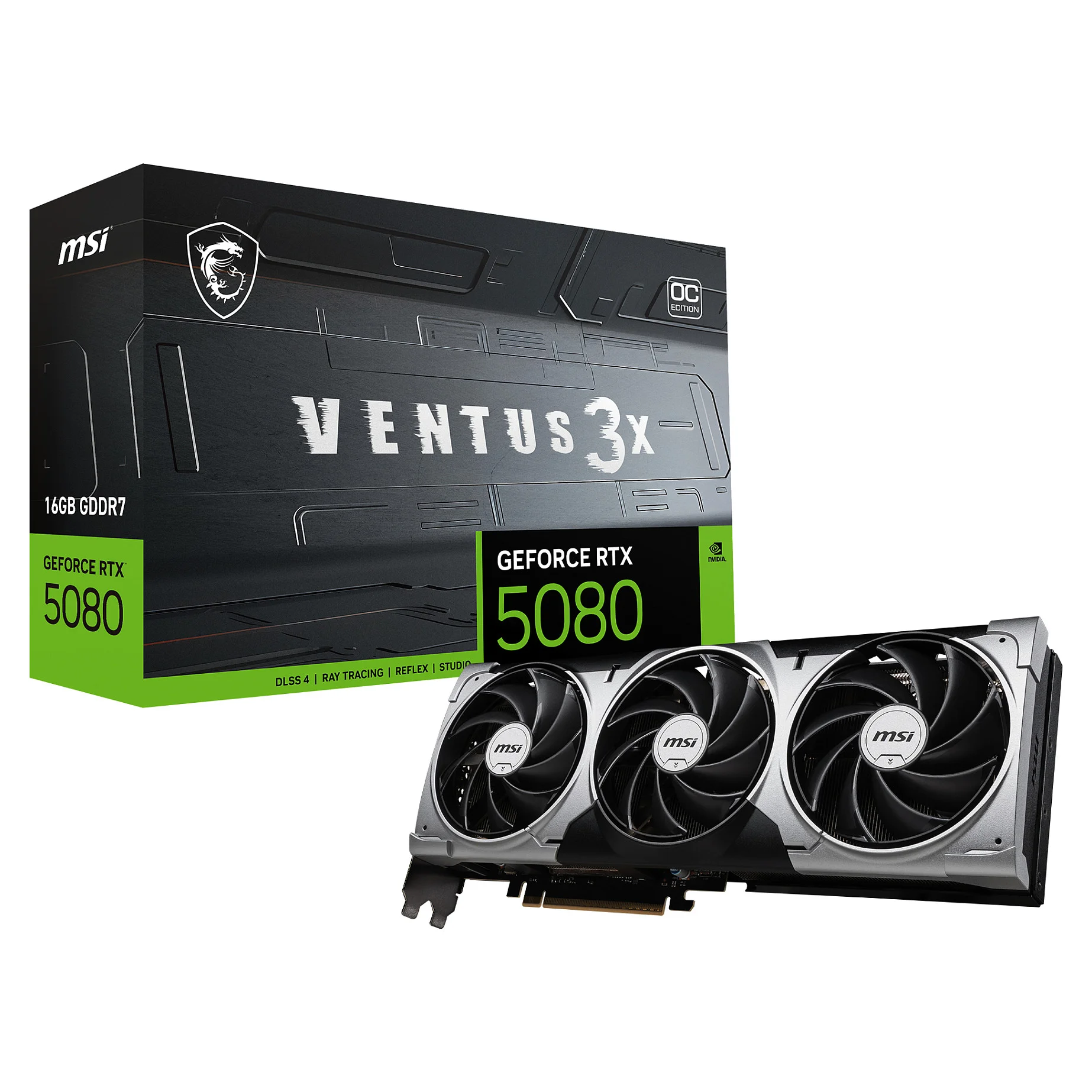 MSI VENTUS GeForce RTX5080 16G 3X OC NVIDIA GeForce RTX 5080 16 GB GDDR7 PC-Zubehoer