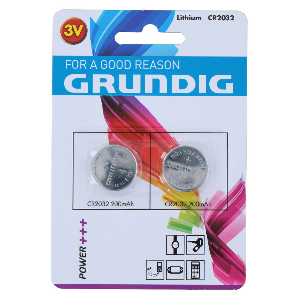 Grundig Batterie Knopfzelle CR2032  2 Stueck Home Office