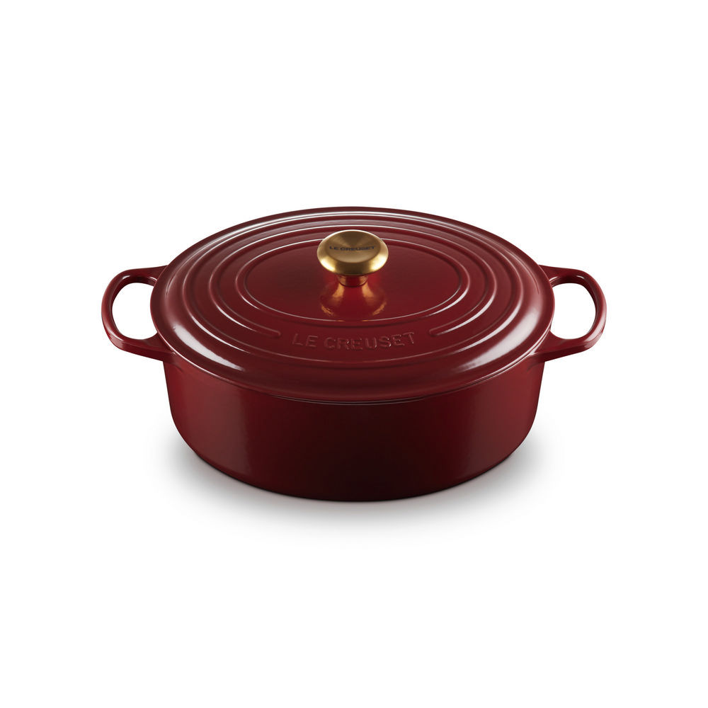Le Creuset Braeter Signature  oval  31 cm  garnet Pfannen & Toepfe
