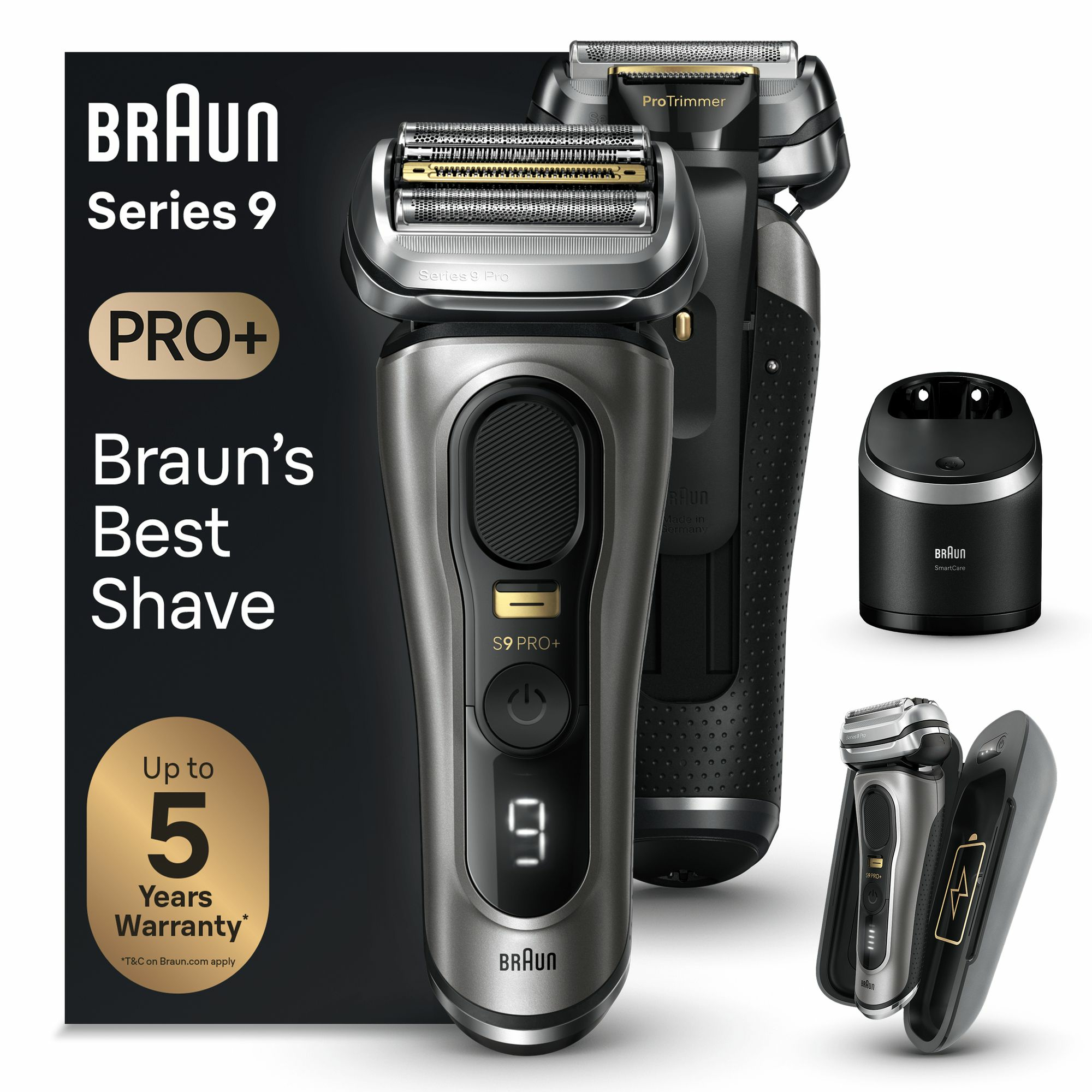 Braun Series 9 Pro  9575cc System wet dry Noble Metal Rasierer & Epilierer