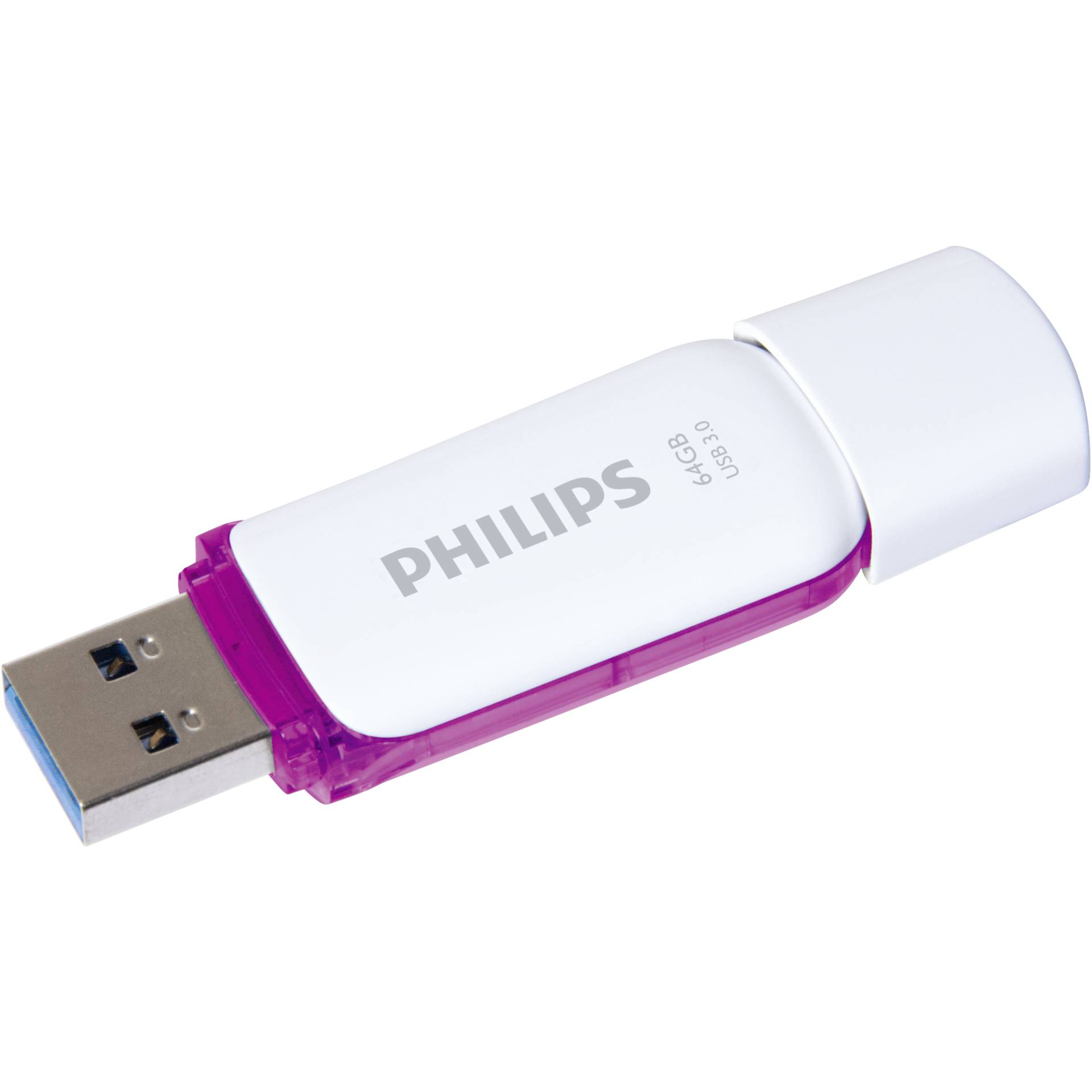 Philips FM64FD75B USB Stick 64 GB USB Typ A 3 2 Gen 1  3 1 Gen 1  Violett  Weiss Speichermedien