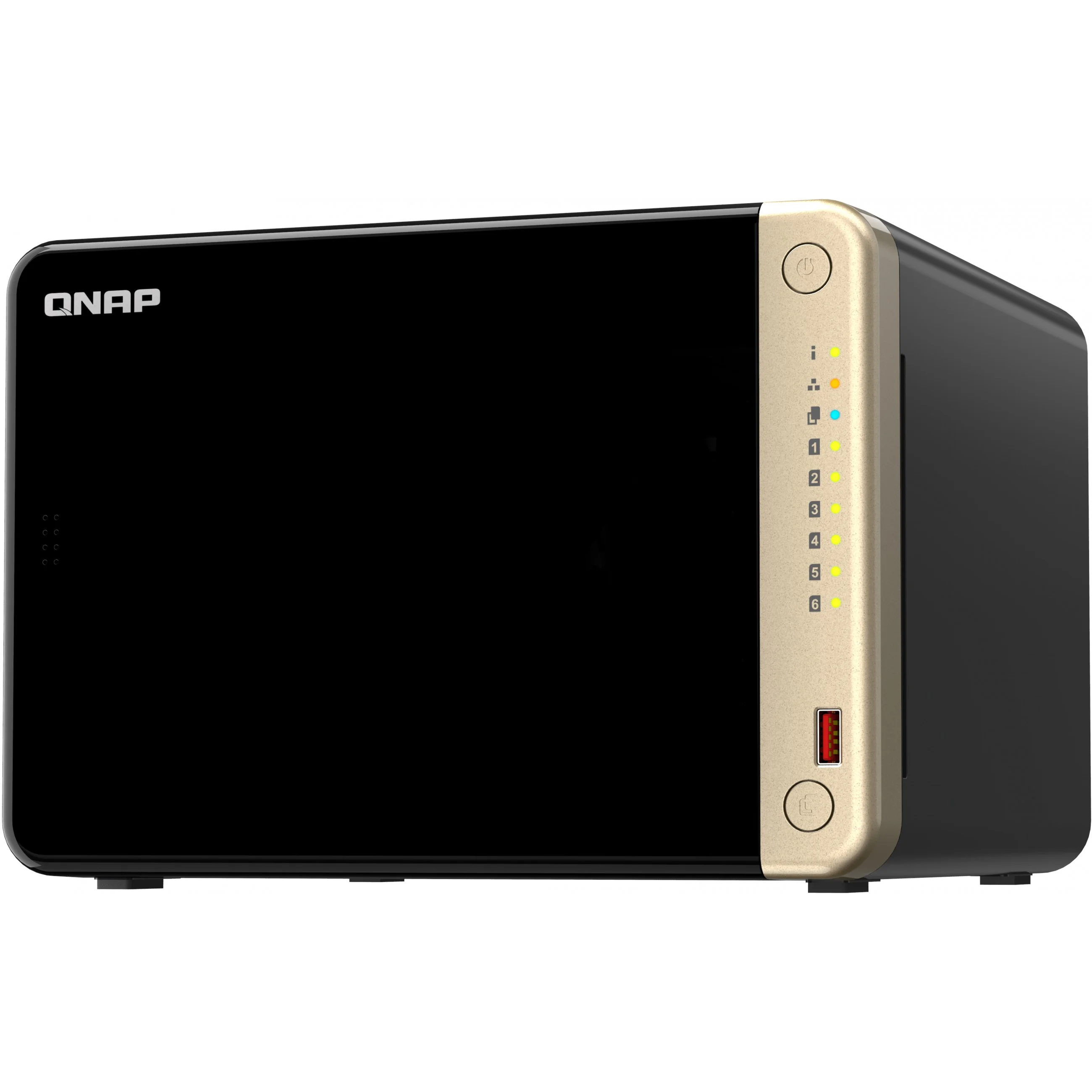 QNAP TS 664 NAS Tower Intel  Celeron  N5095 8 GB DDR4 0 TB QNAP QTS Schwarz  Bronze Netzwerk