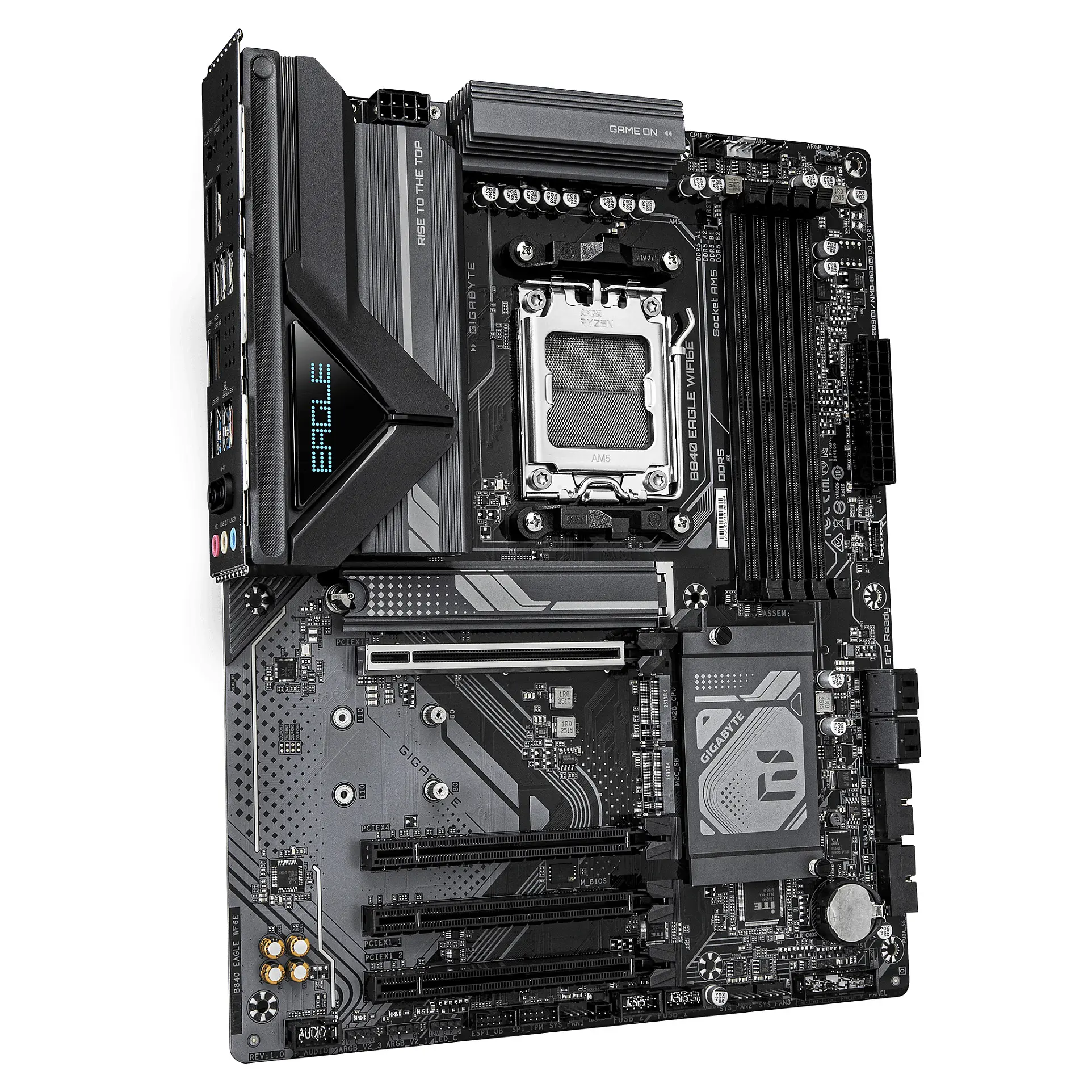 GIGABYTE B840 EAGLE WIFI6E Mainboard   AMD Ryzen 9000 Prozessoren  8 2 2 Phasen VRM  bis zu 8200MHz DDR5 O C   2xPCIe 4 0   1xPCIe 3 0 M 2  Wi Fi 6E  2 5GbE LAN  USB 3 2 Gen 2 PC-Komponenten