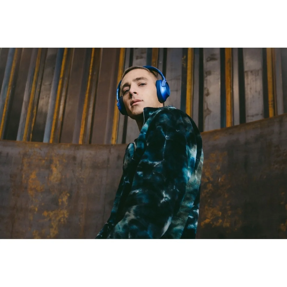 FRESH N REBEL Wireless Over Ear Kopfhoerer Clam Fuse mit Hybrid ANC True Blue