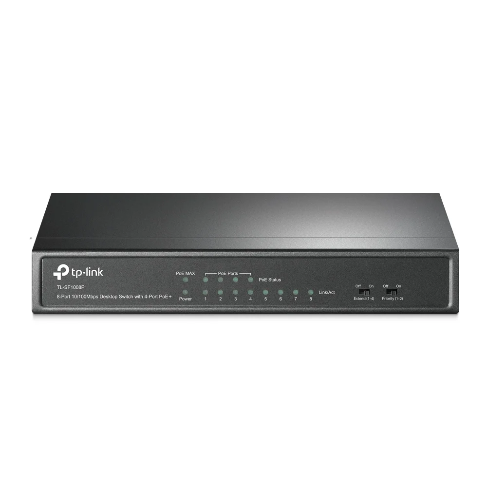 TP Link 8 Port 10 100Mbps Desktop Switch mit 4 Port PoE  Switches