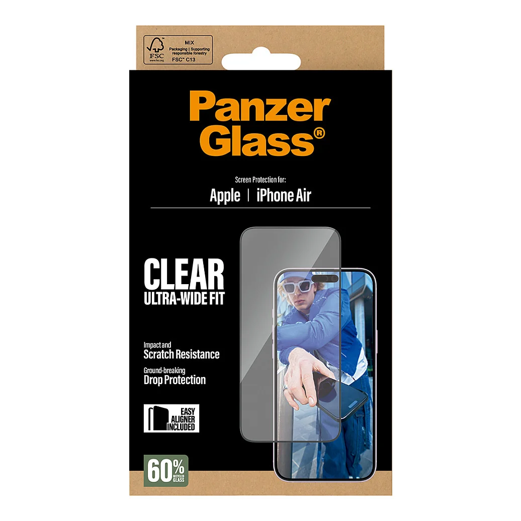 PanzerGlass   Displayschutz iPhone Air   Ultra Wide Fit m  EasyAligner Notebook & Tablet Zubehoer
