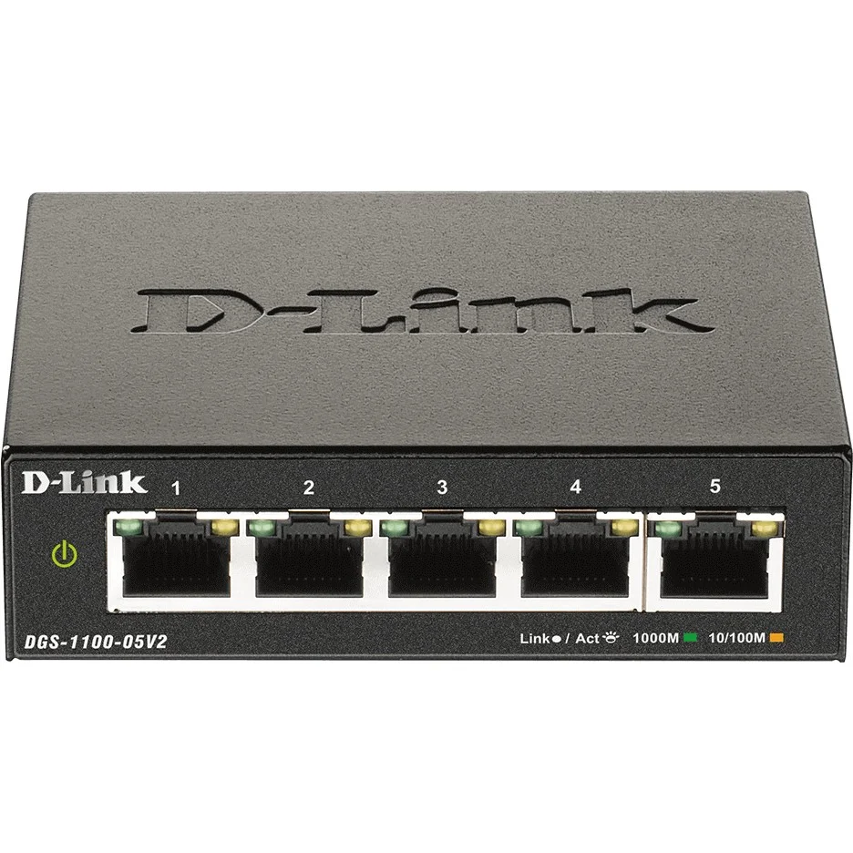 D Link DGS 1100 05V2 E Netzwerk Switch Managed L2 Gigabit Ethernet 10 100 1000 Schwarz
