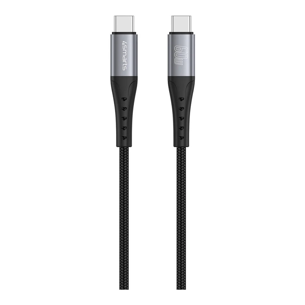 4SMARTS USB C Kabel PrimeCord 60W 1 5m  schwarz Notebook & Tablet Zubehoer