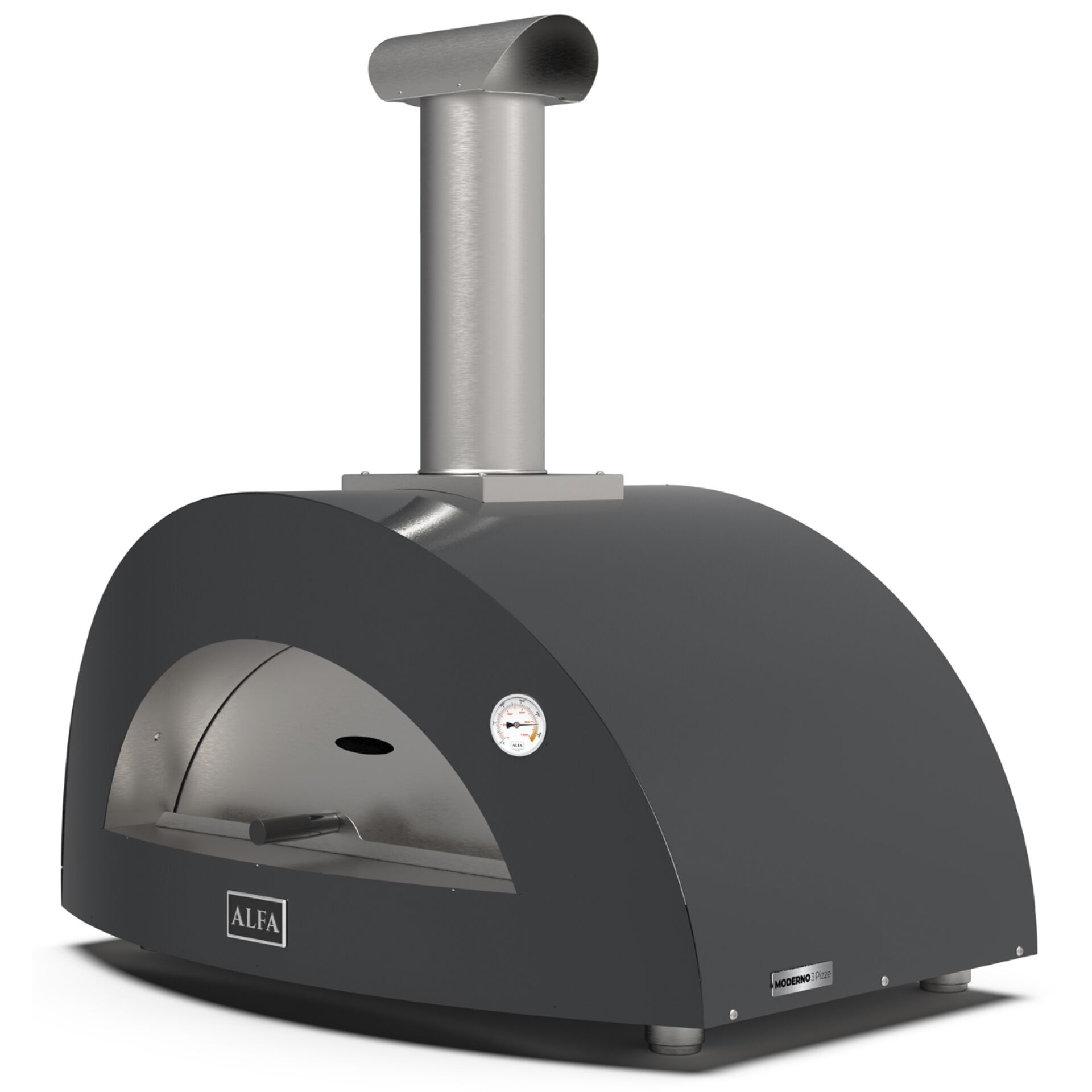 Alfa Forni Moderno 3 Pizze Holz Schiefer Grau Grills