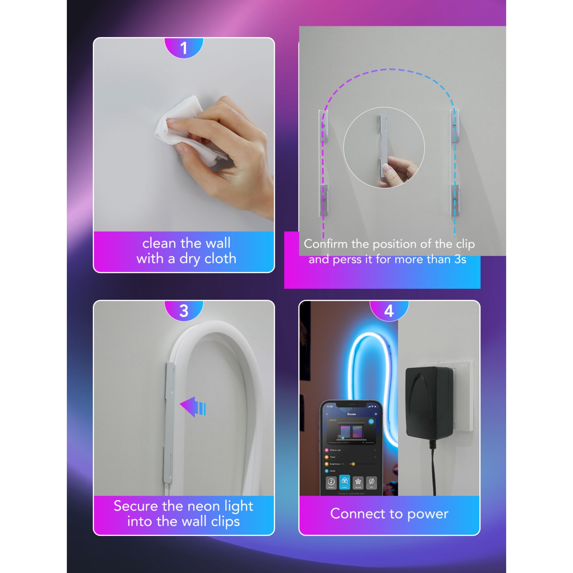 Govee H10D2000 Beleuchtungs Zubehoer Montagehalterung Leuchtmittel & Lampen