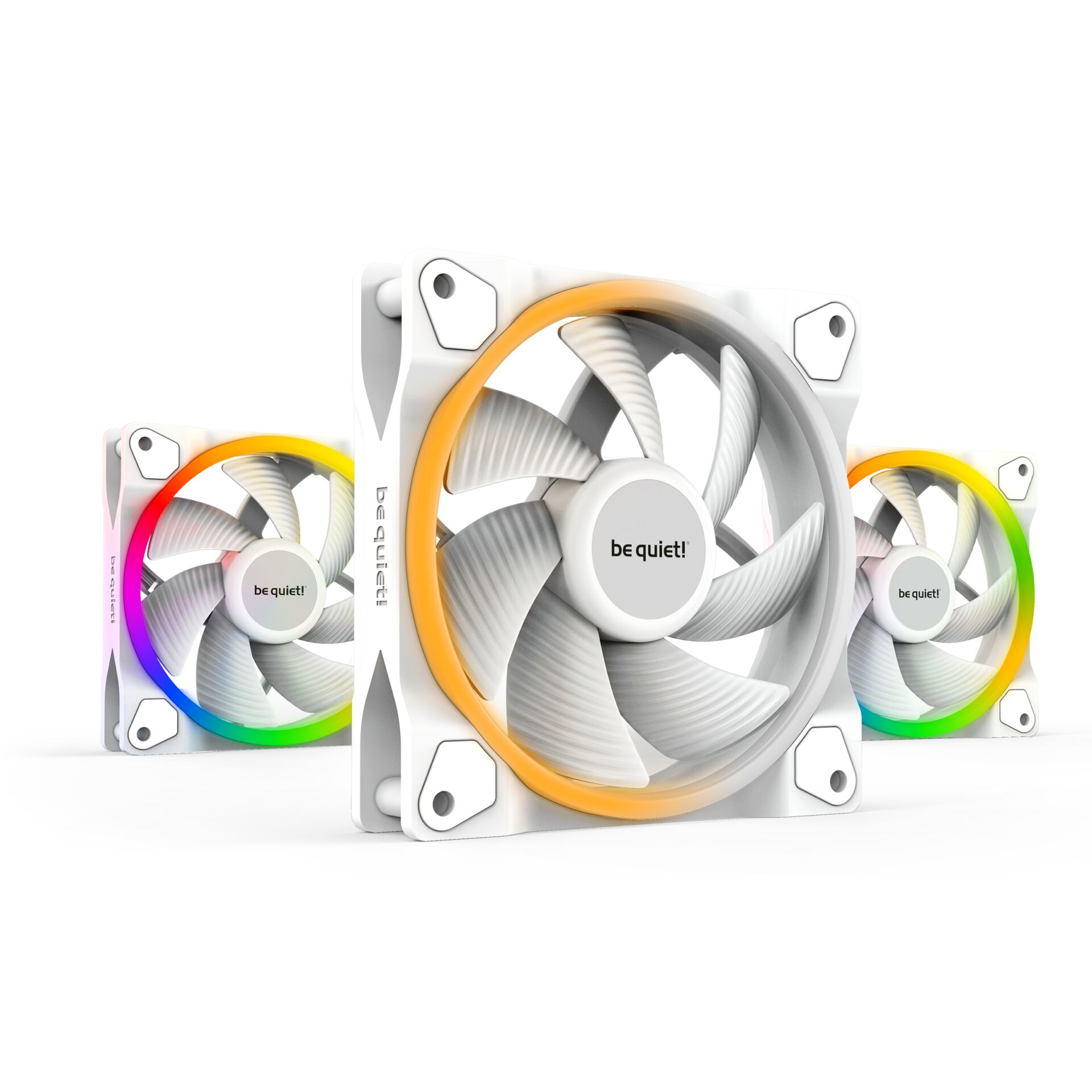 be quiet  Light Wings White   120mm PWM Triple Pack Computergehaeuse Ventilator 12 cm Weiss 3 Stueck e  PC-Komponenten