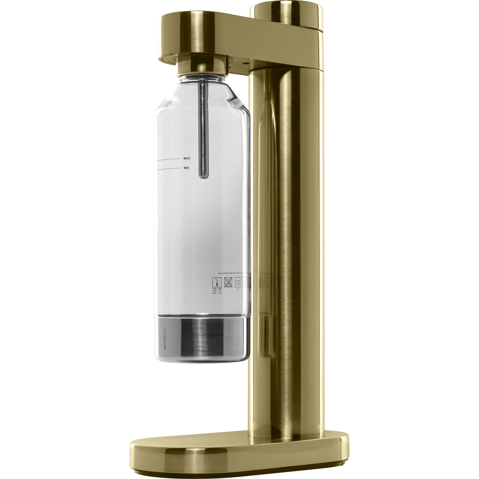 Stelton Brus Carbonator brushed brass Wasseraufbereitung