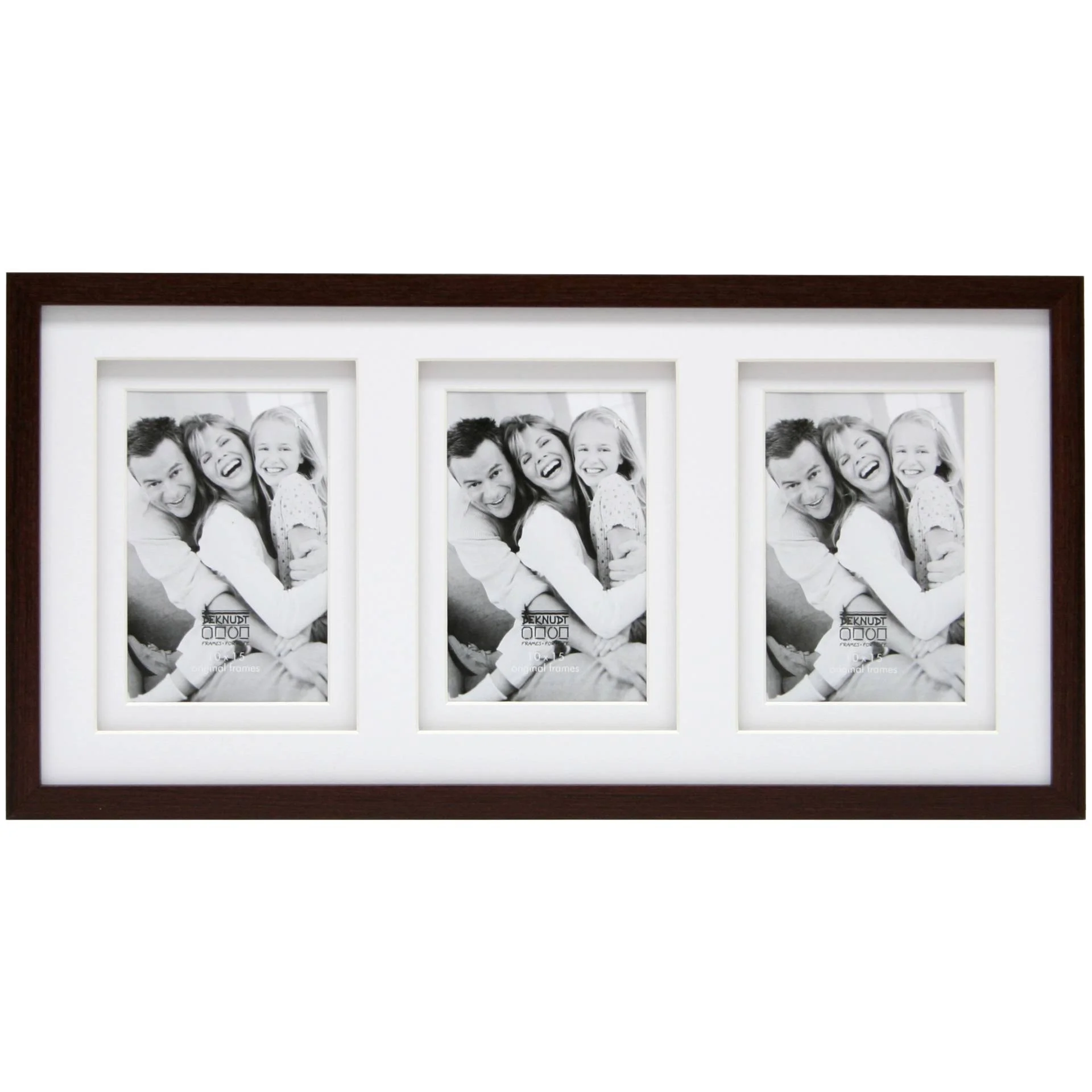 Deknudt S65KQ3 3x10x15 Holz Galerie braun Passepartout Bilderrahmen