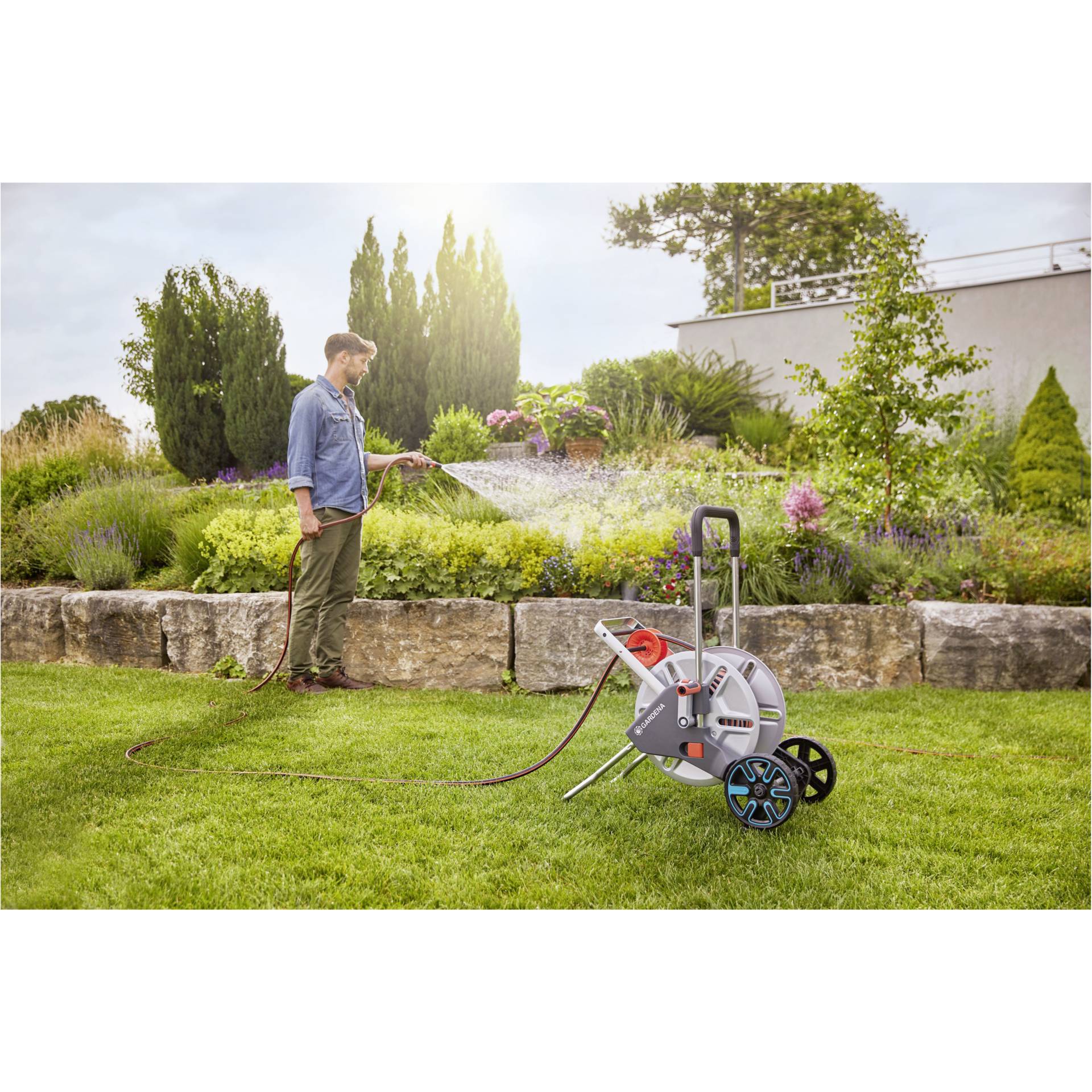 GARDENA Schlauchwagen CleverRoll M Metall Gartenbewaesserung