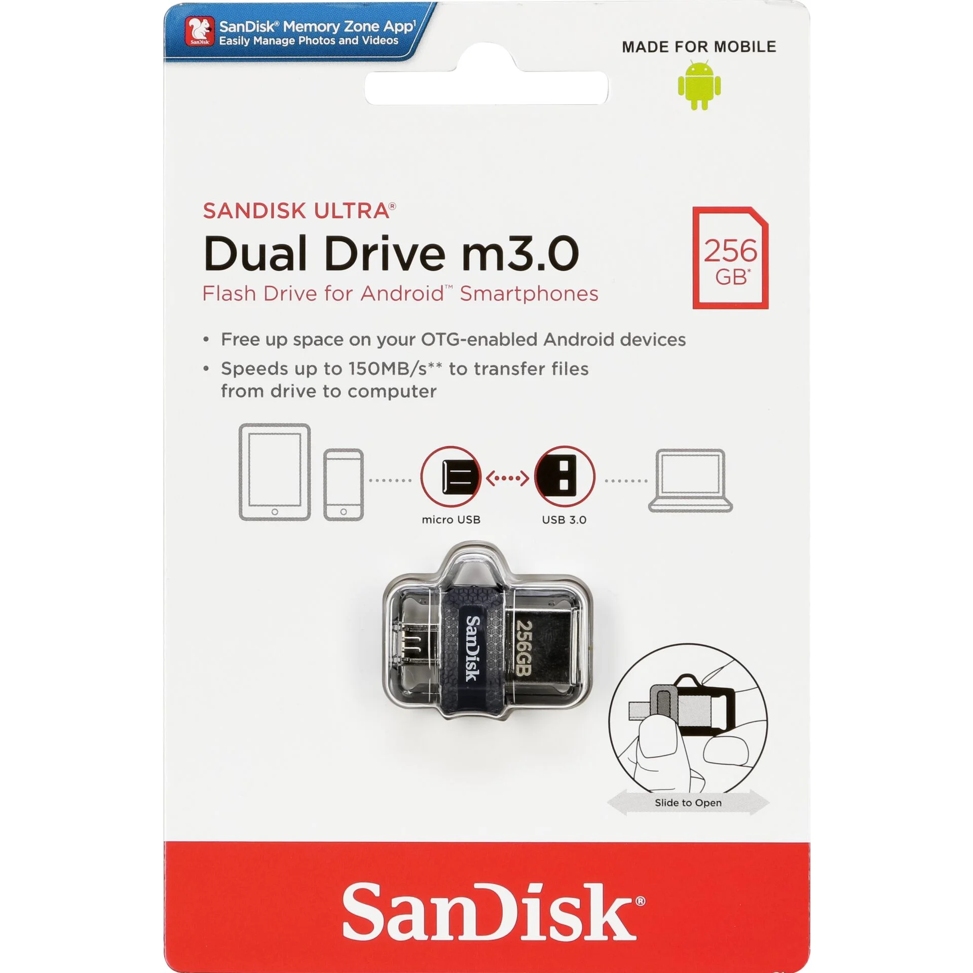 SanDisk Ultra Dual Drive 256GB m3 0 grey silver SDDD3 256G G46 Speichermedien