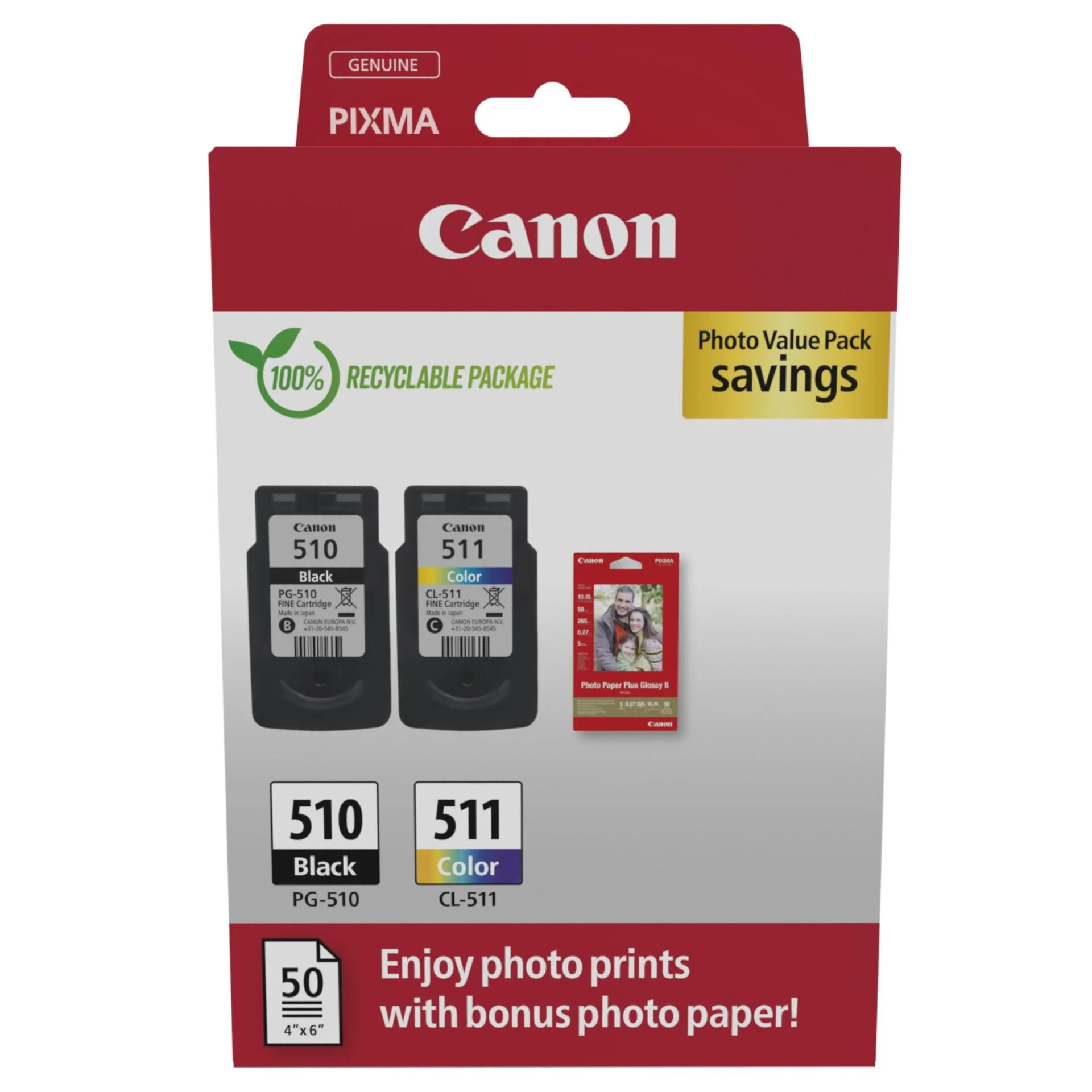 Canon PG 510 CL 511 Photo Value Pack Drucker & Scanner