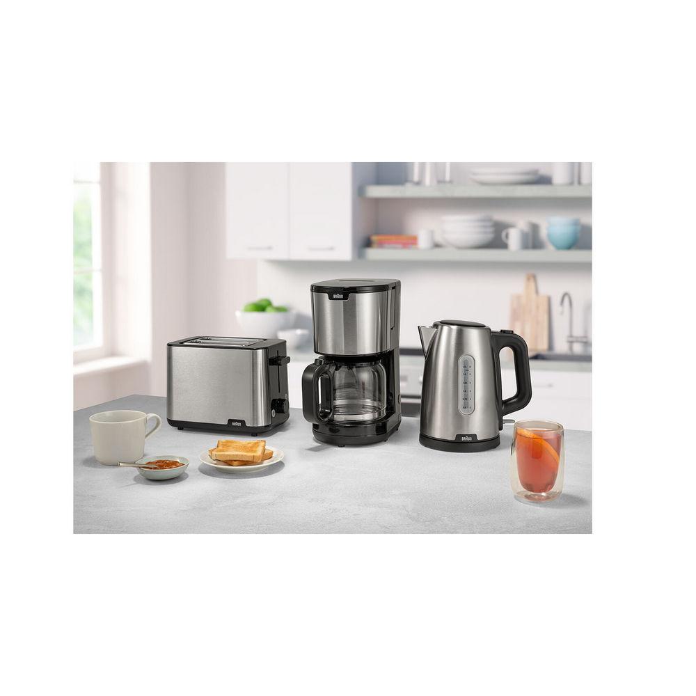 Braun Wasserkocher PureShine WK 1500BK  schwarz silber Kuechenkleingeraete