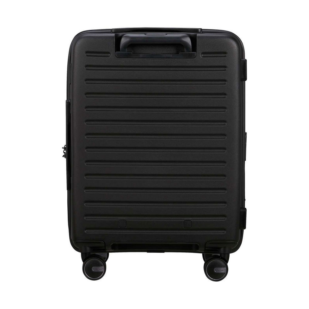 SAMSONITE 4 Rollen Bordtrolley RESTACKD mit Packwuerfel S M  55 cm  black Taschen & Rucksaecke