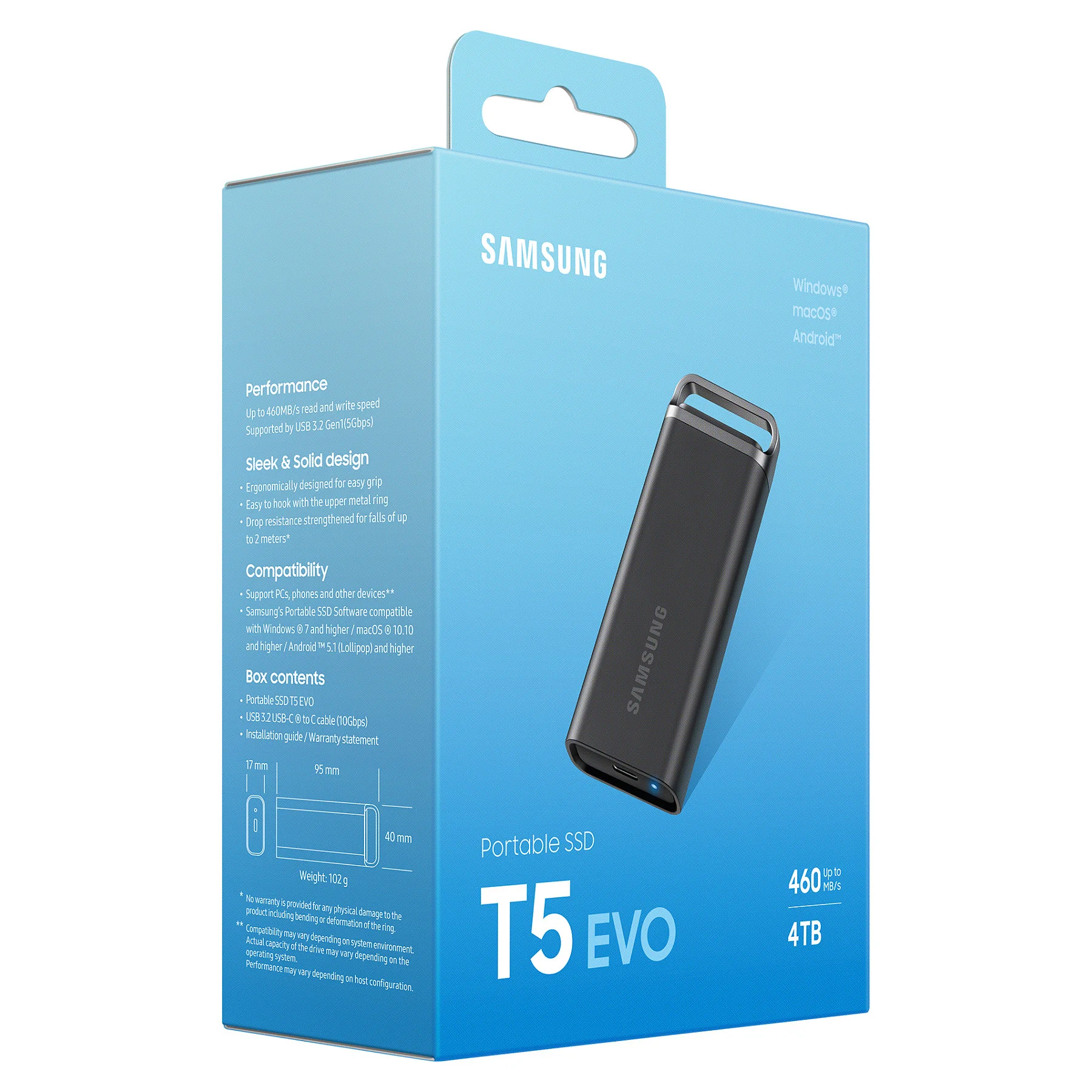 Samsung MU PH4T0S 4 TB 3 2 Gen 1  3 1 Gen 1  Schwarz Speichermedien
