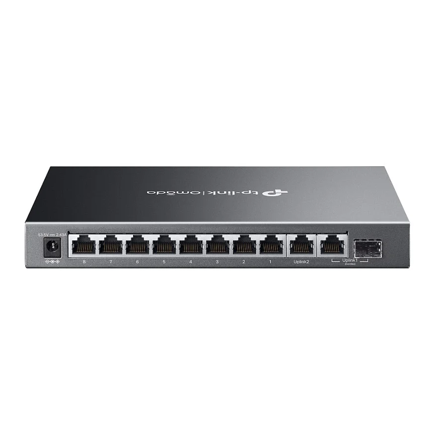 TP Link Omada ES210GMP Netzwerk Switch Managed Gigabit Ethernet  10 100 1000  Power over Ethernet  PoE  Schwarz Switches