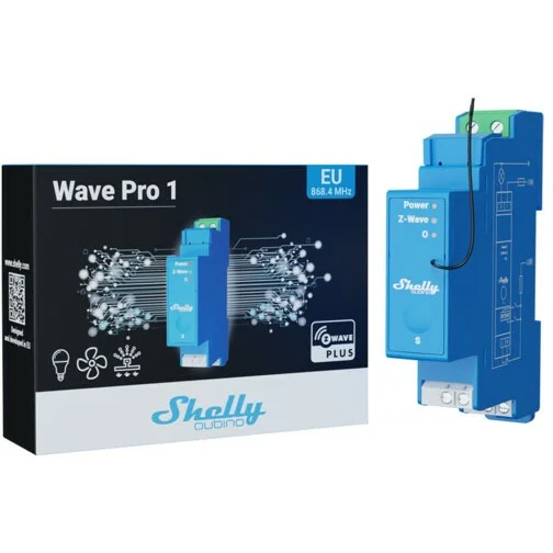 Shelly Relais Wave Pro max 16A Z Wave DIN Rail Smart Home Zubehoer