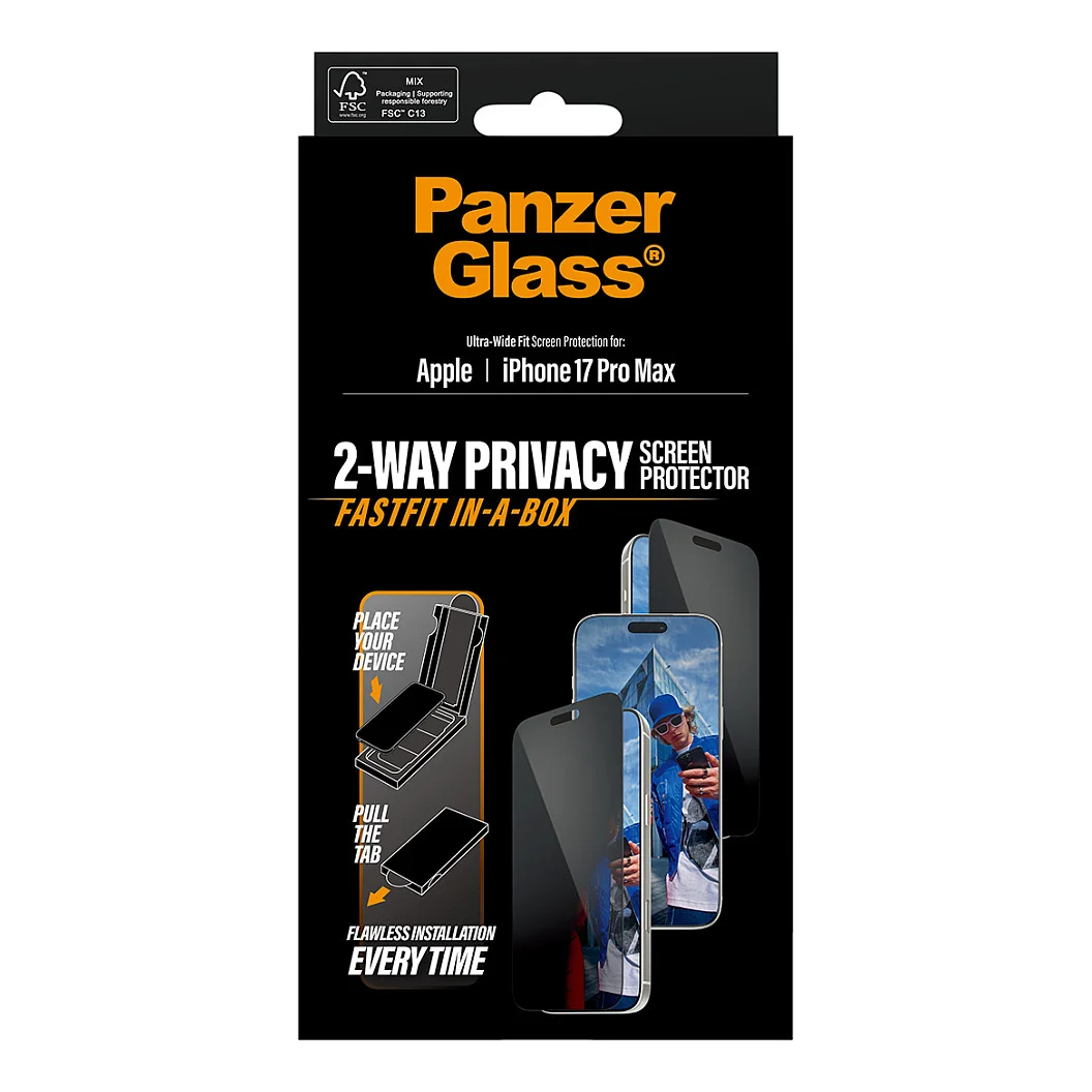 PanzerGlass   Privacy Displayschutz iPhone 17 Pro Max   Ultra Wide Fit m  FASTFIT IN A BOX Notebook & Tablet Zubehoer