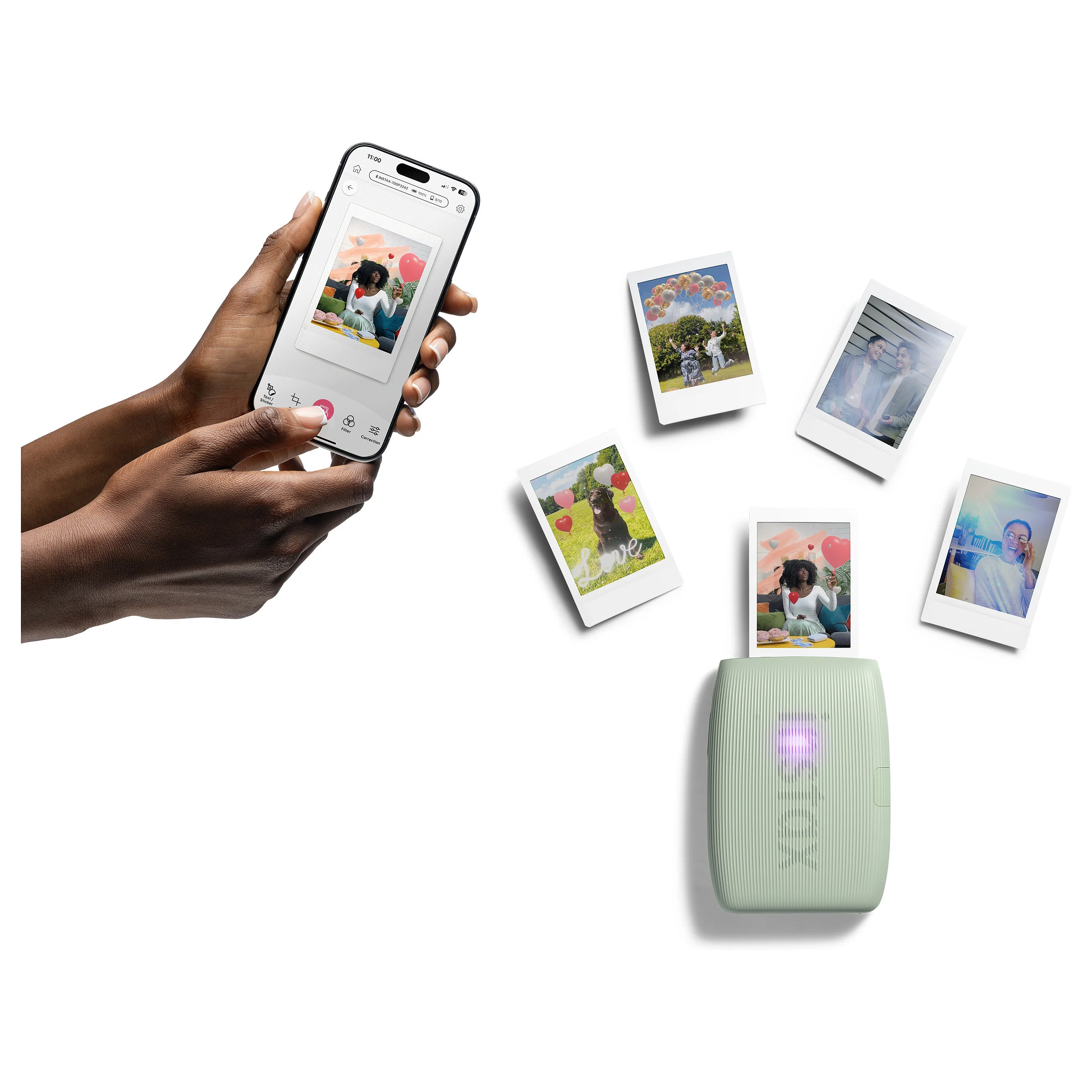 Fujifilm instax mini Link 3 EX D Sage Green Drucker & Scanner