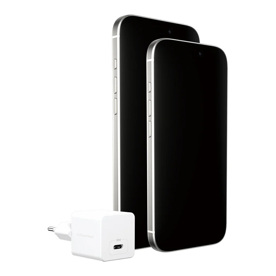 PanzerGlass empower  by   Turbo 30W Ladegaraet Single USB C   EU Anschluss   Silber Weiss Akkus Powerbanks & Kabel