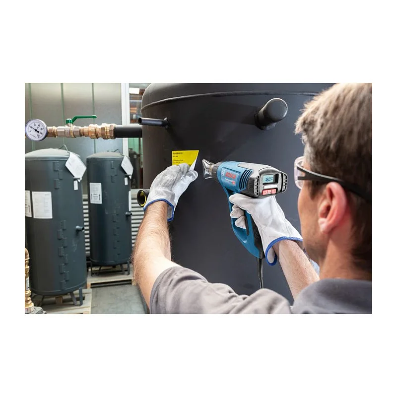Bosch Powertools Heiluftgeblse GHG 23 66 Professional   5 teilges Zubehr  blau schwarz  2 300 Watt  L BOXX  Heimwerken & Garten