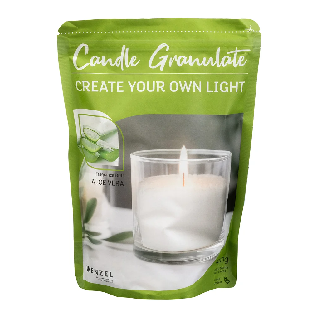 Wenzel Wachsgranulat mit DuftPack a 400 gr  Aloe Vera Kerzen & Kerzenhalter