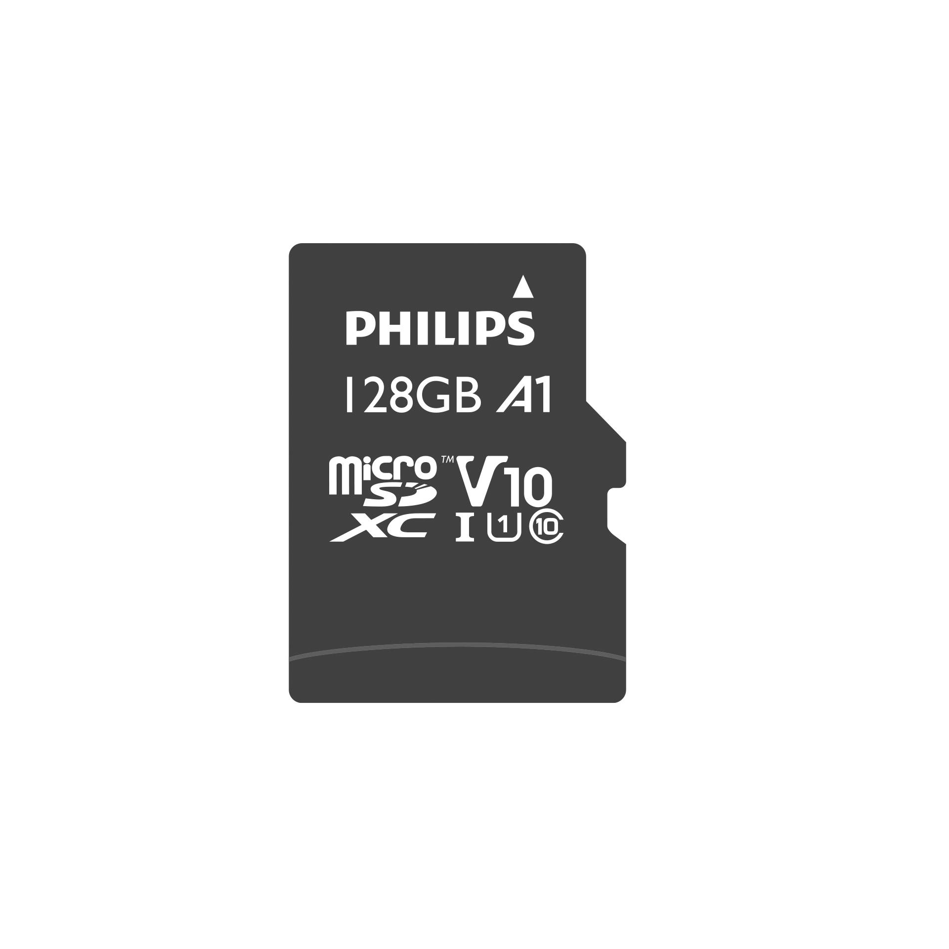 Philips FM12MP45B 00 Speicherkarte 128 GB MicroSDXC UHS I Klasse 10 Speichermedien