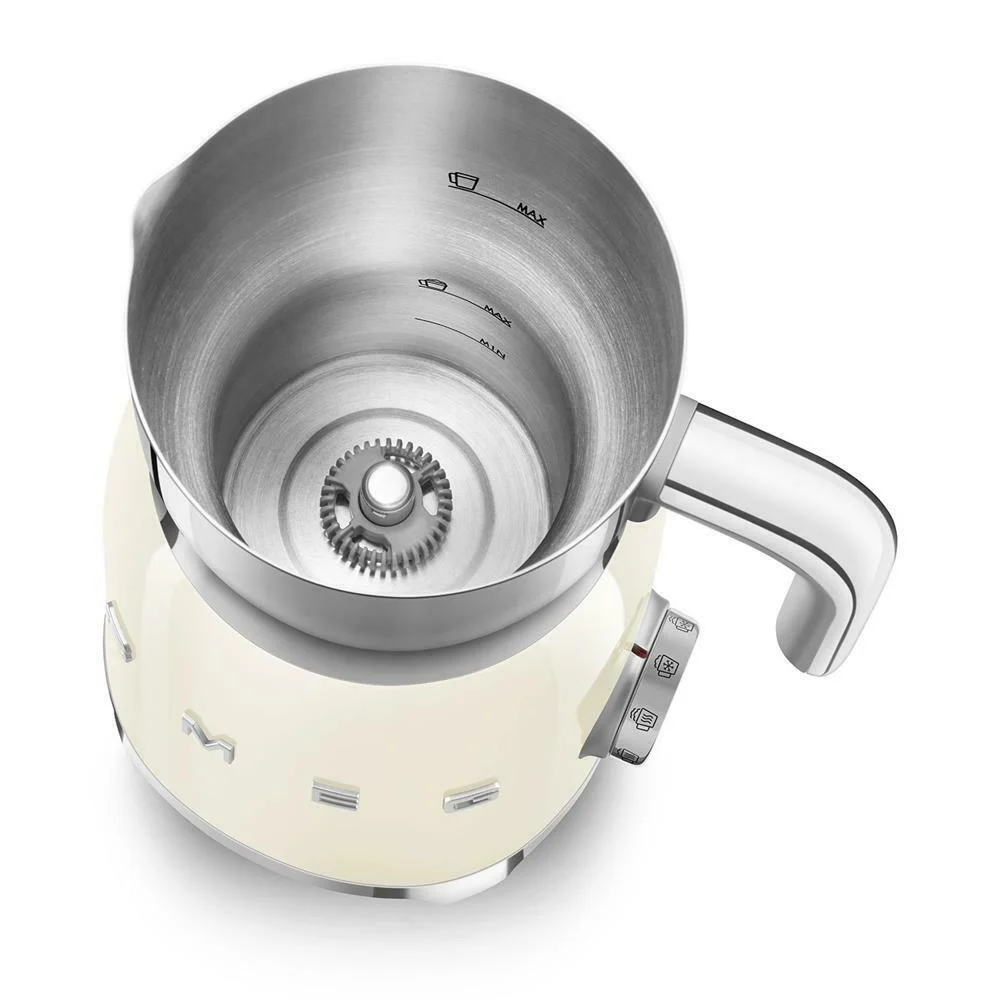 SMEG Induktions Milchaufschaeumer  creme Kuechenkleingeraete