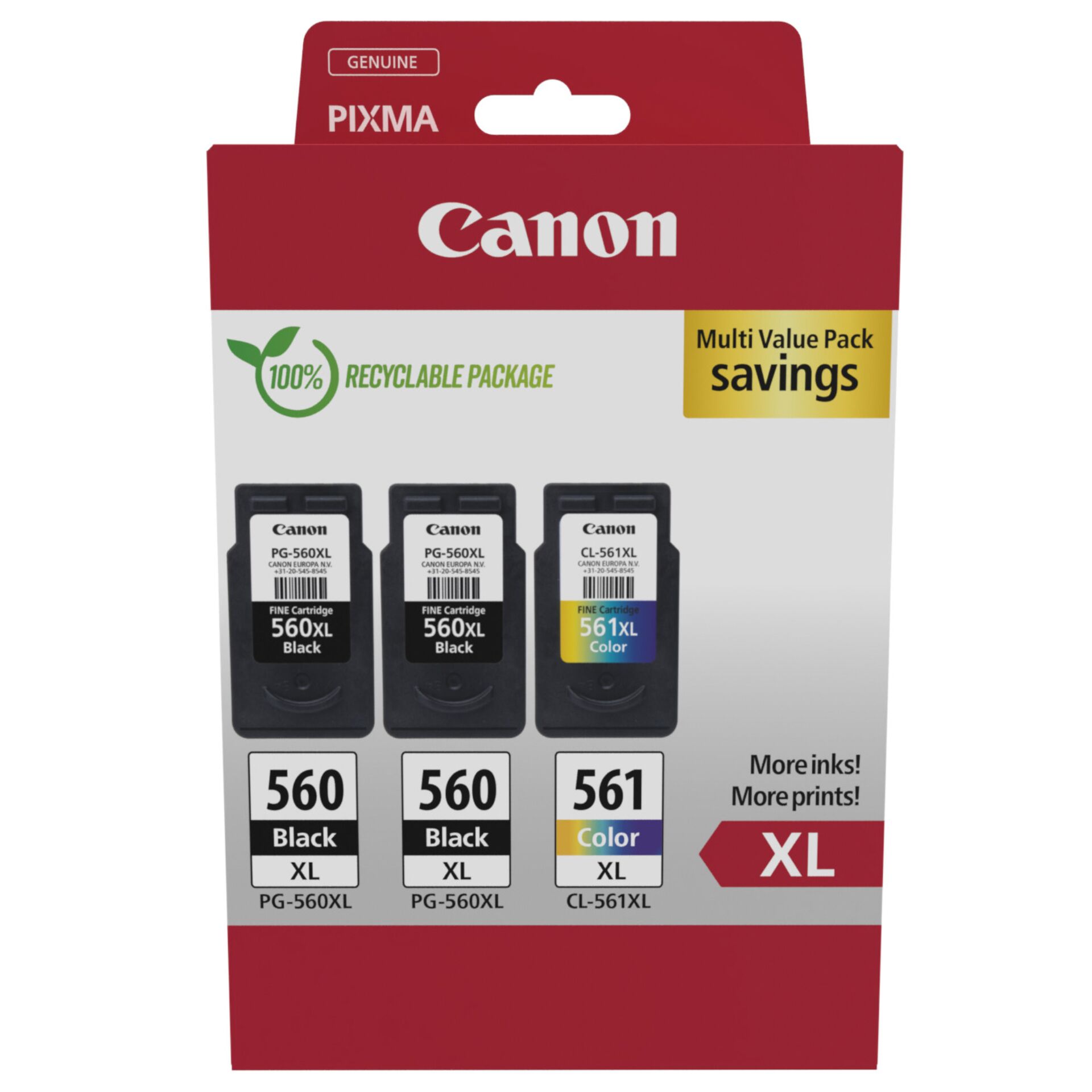 Canon PG 560XL x2 CL 561XL Triple Pack Drucker & Scanner