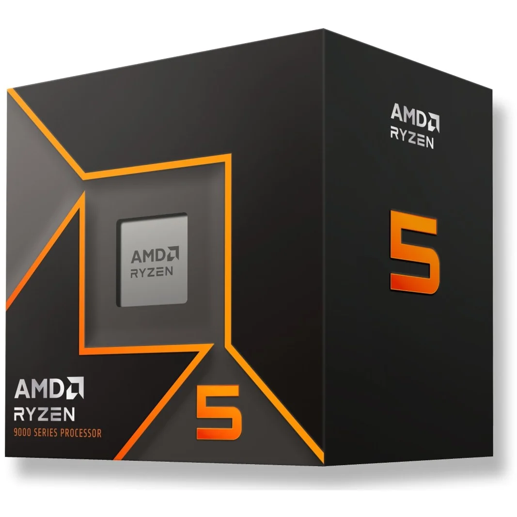 AMD Ryzen 5 9600 5 2GHz AM5 6C 12T 65W 38MB Processor with Wraith Stealth Cooler Box PC-Zubehoer