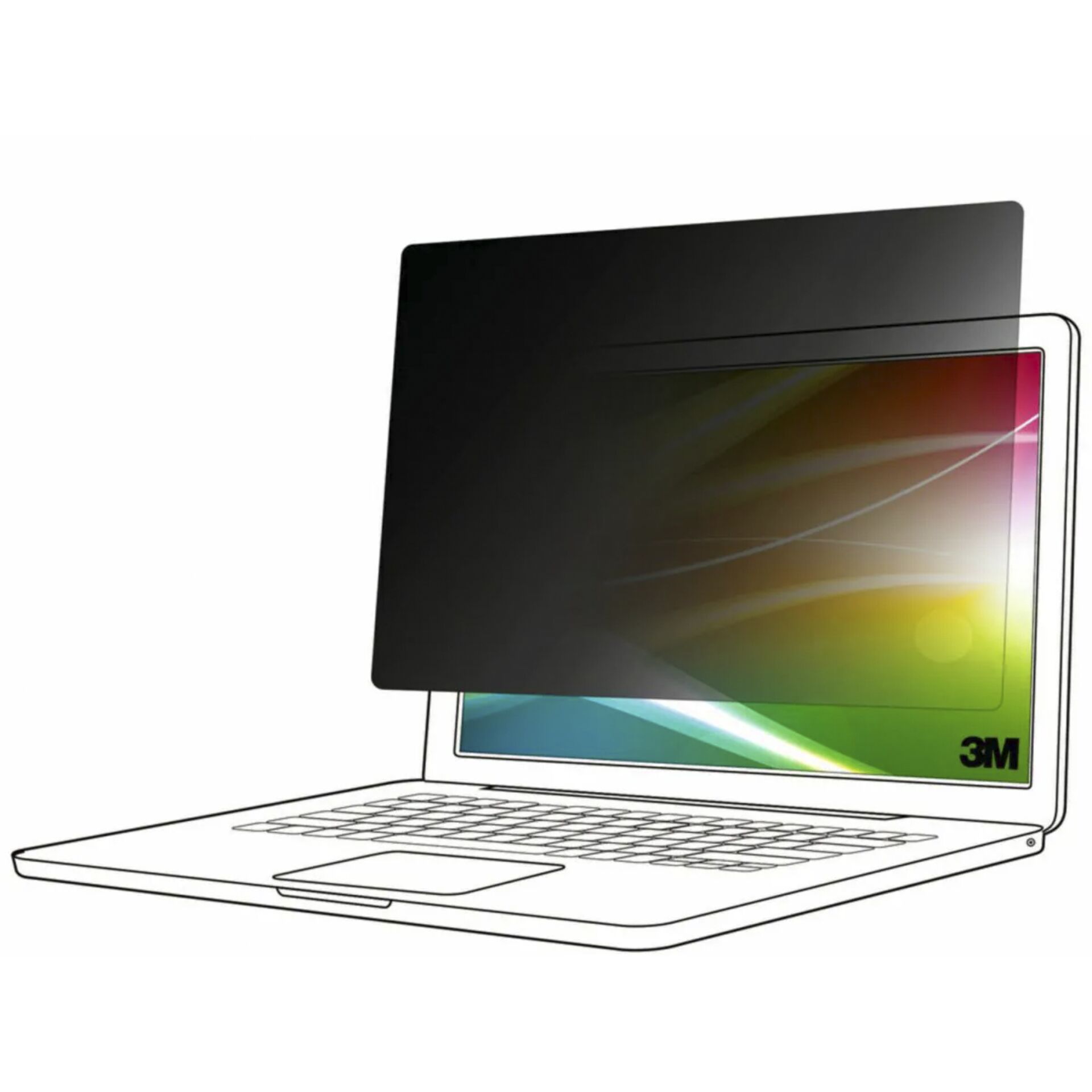 3M BP141W1B Blickschutzfilter 35 8 cm  14 1   Laptop Rahmenloser Blickschutzfilter Notebook & Tablet Zubehoer