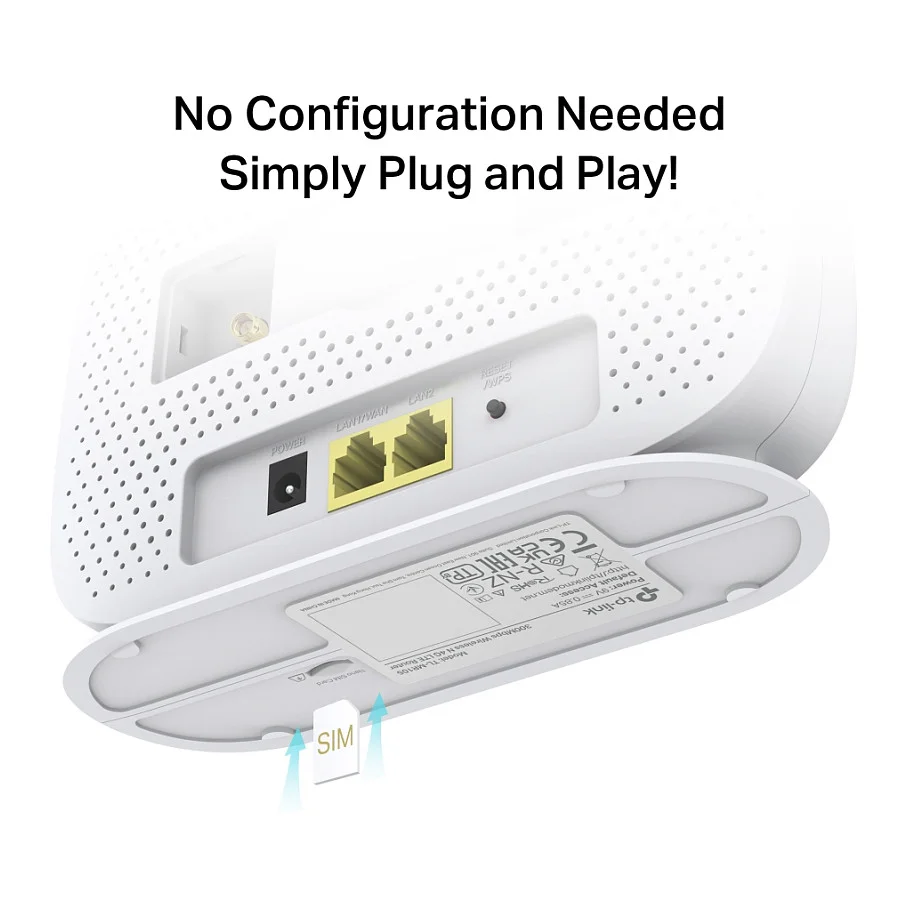 TP Link TL MR105 WLAN Router Schnelles Ethernet Einzelband 2 4GHz 4G Weiss