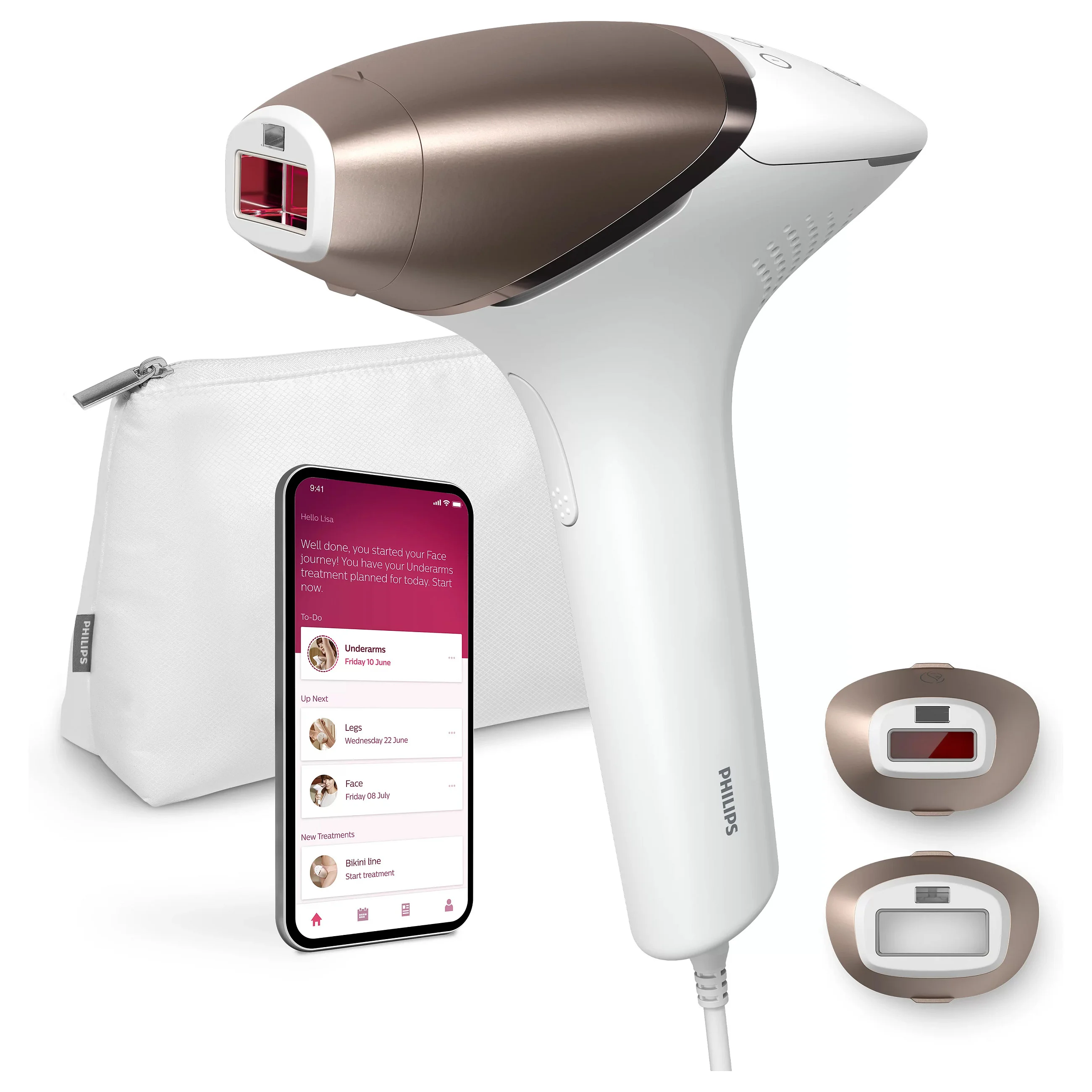 Philips Lumea Prestige Lumea IPL 8000 Series BRI945 00 IPL Haarentfernungsgeraet mit SenseIQ Rasierer & Epilierer