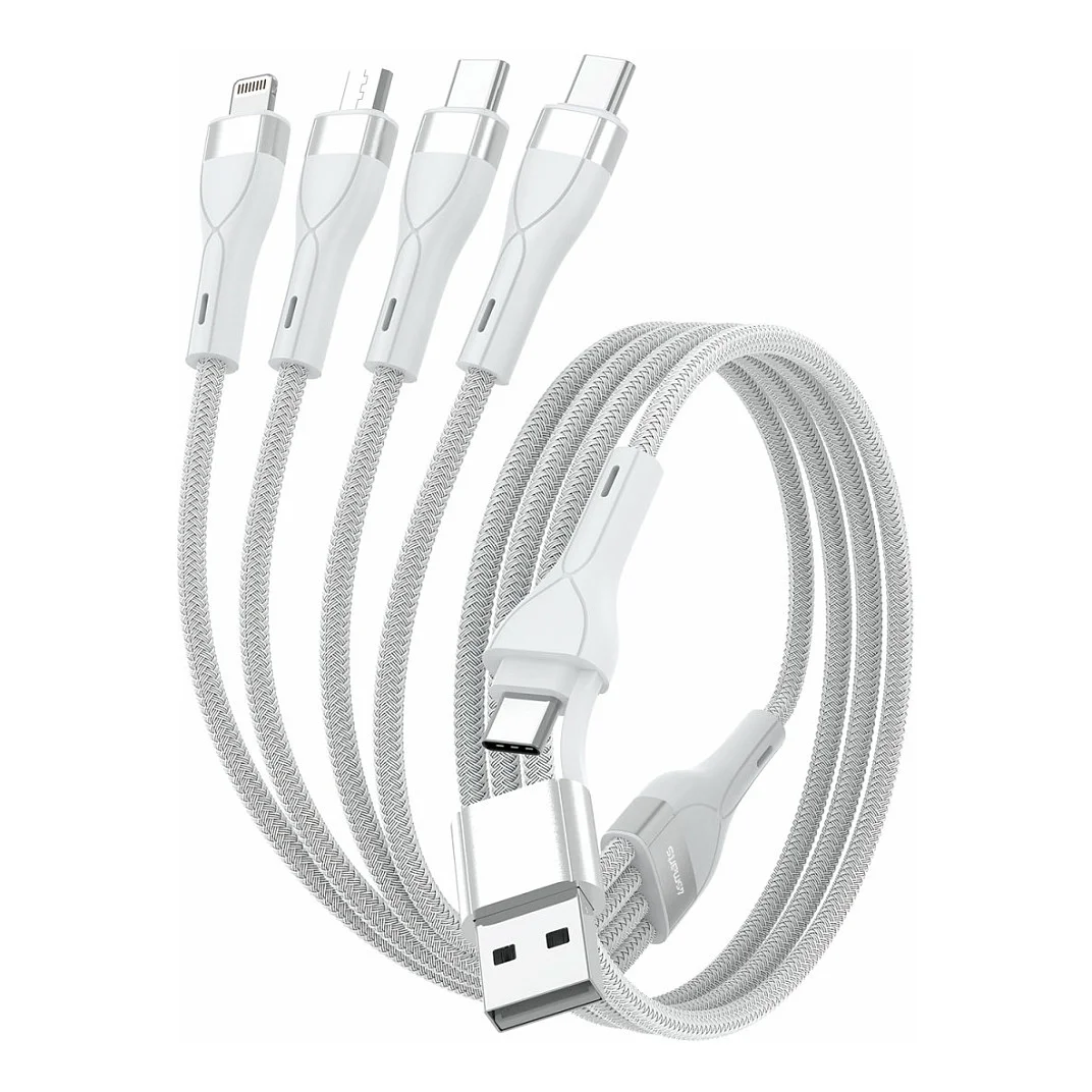 4SMARTS USB C A Multi Ladekabel 4in2 1 2m  wei Notebook & Tablet Zubehoer