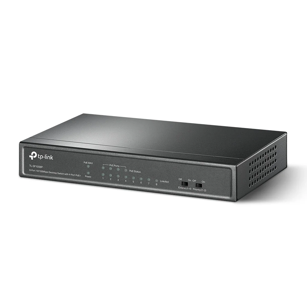 TP Link 8 Port 10 100Mbps Desktop Switch mit 4 Port PoE  Switches