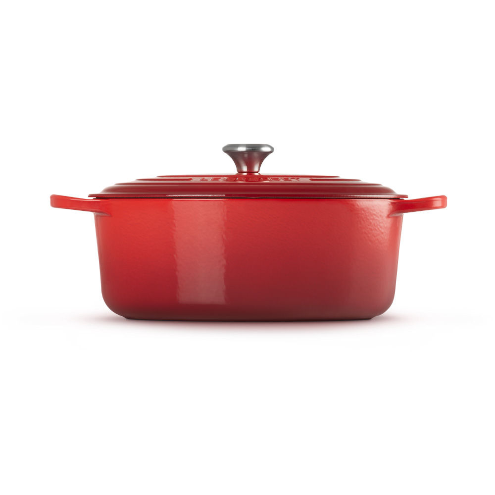 Le Creuset Signature Braeter Kirschrot Oval 33 cm Kuechenkleingeraete
