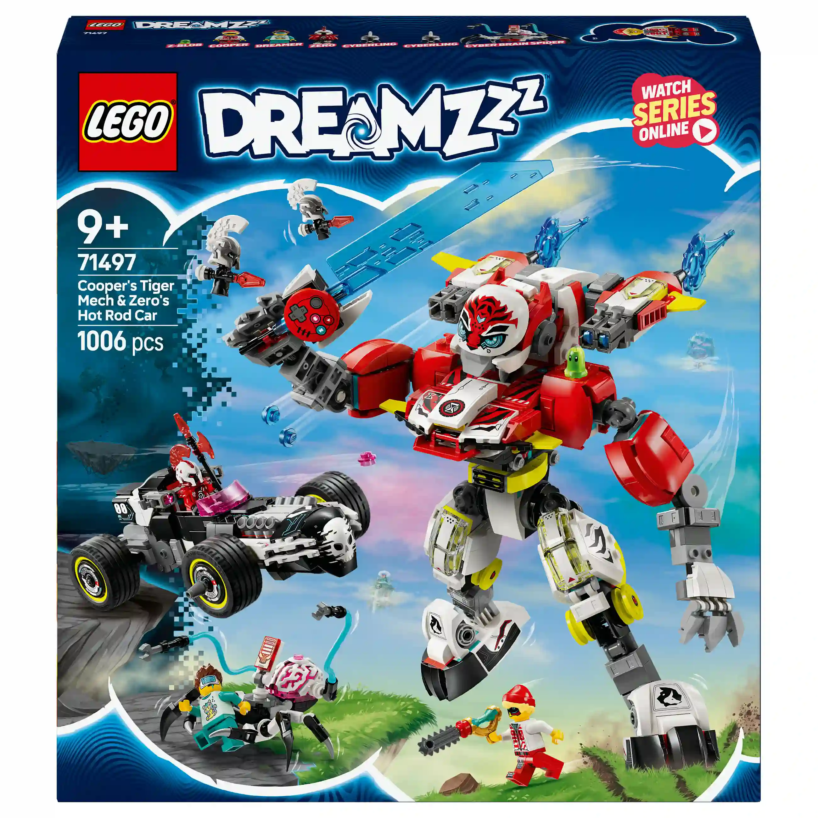 LEGO 71497 DREAMZzz Coopers Tiger Mech und Zero s Hot Rod Auto Spielwaren