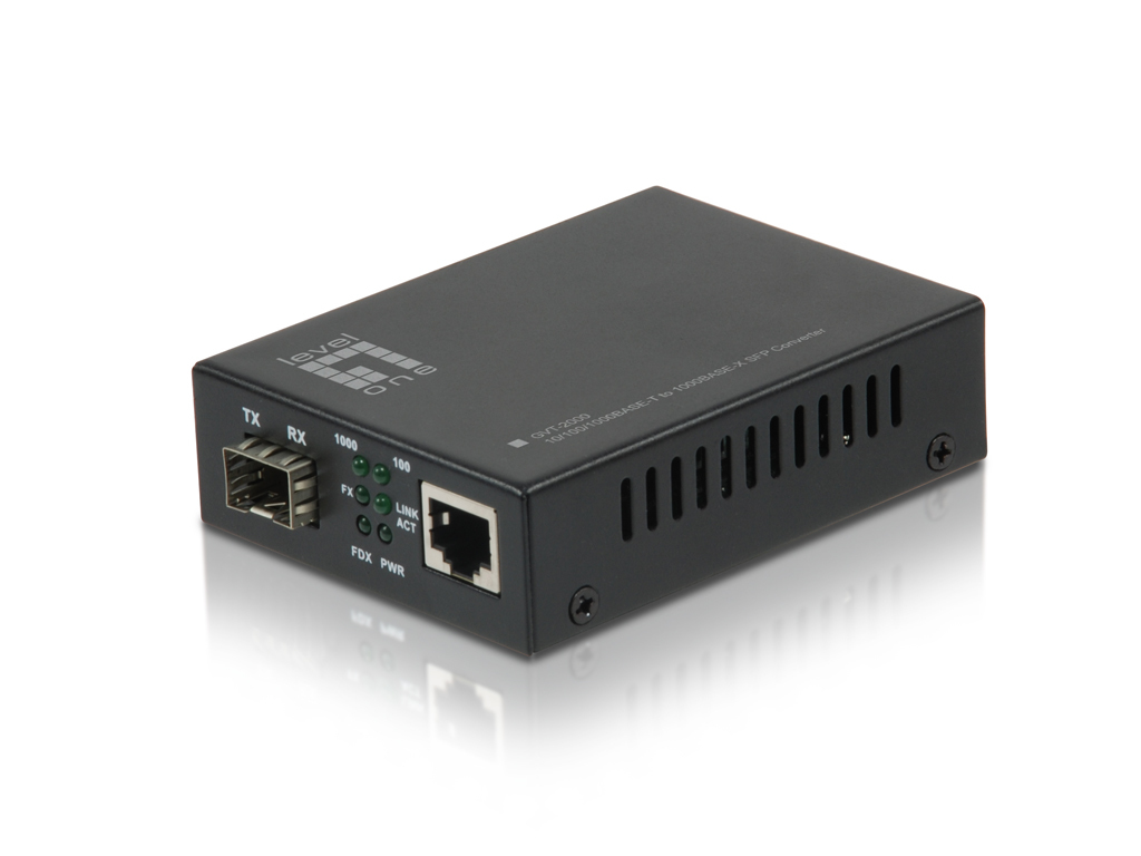 LevelOne GVT 2000 Netzwerk Medienkonverter 1000 Mbit s Multi Modus Schwarz