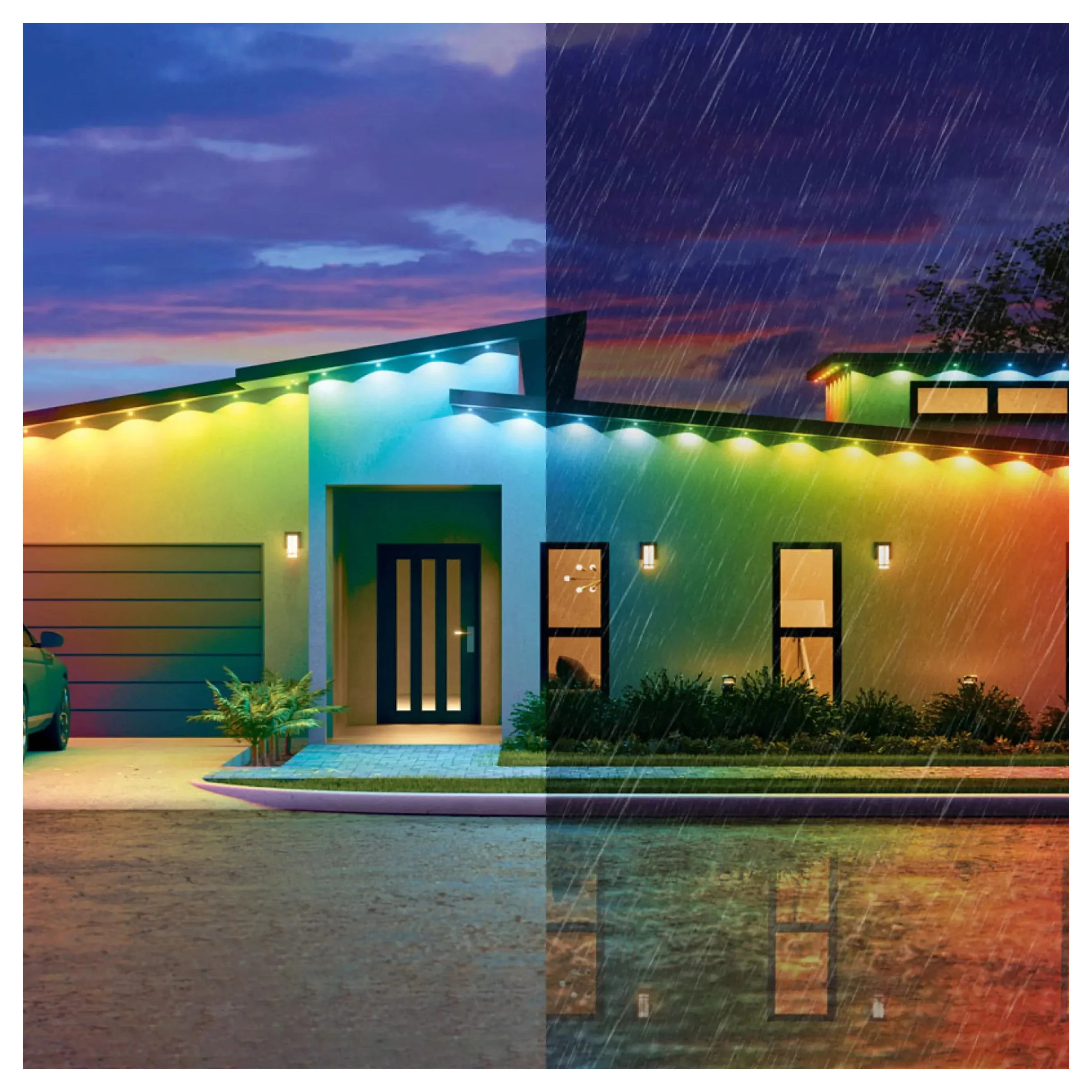 Nanoleaf Multicolor Aussenwandleuchten Starterpack 15 m Smart Home