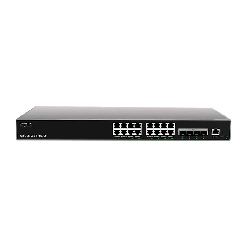 Grandstream 16P GWN7812P 16x Port PoE Layer 3 Managed Netzwerk Switch Switches